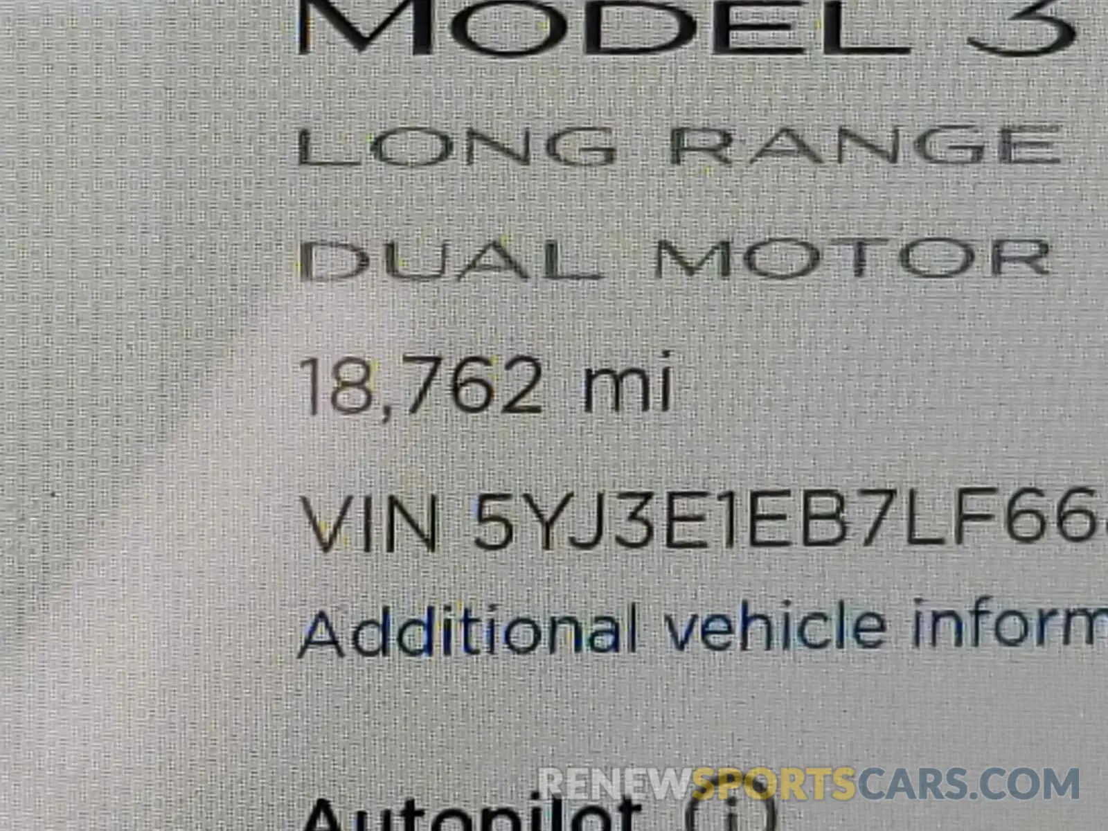 8 Photograph of a damaged car 5YJ3E1EB7LF668799 TESLA MODEL 3 2020