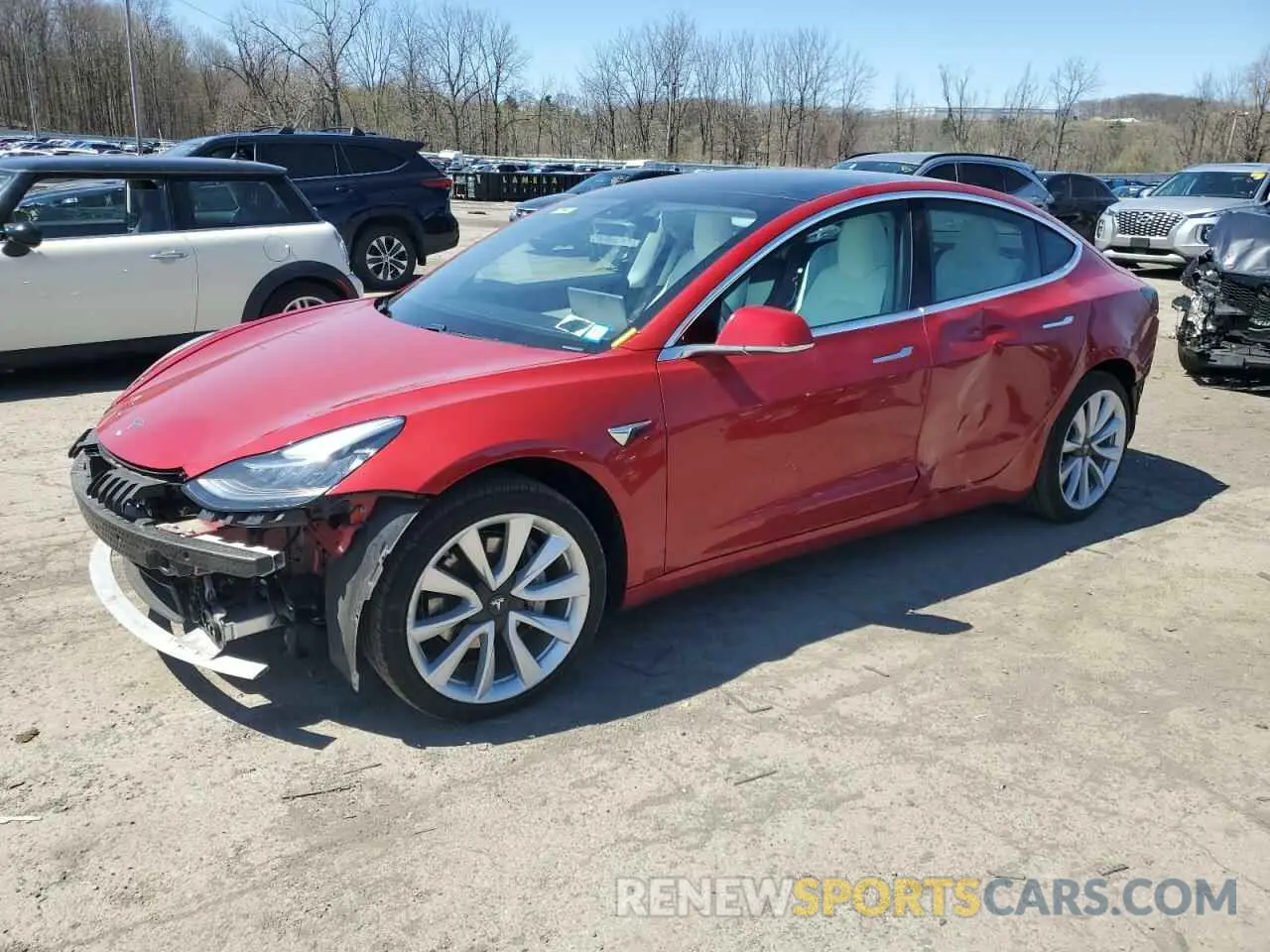 1 Фотография поврежденного автомобиля 5YJ3E1EB8LF543195 TESLA MODEL 3 2020