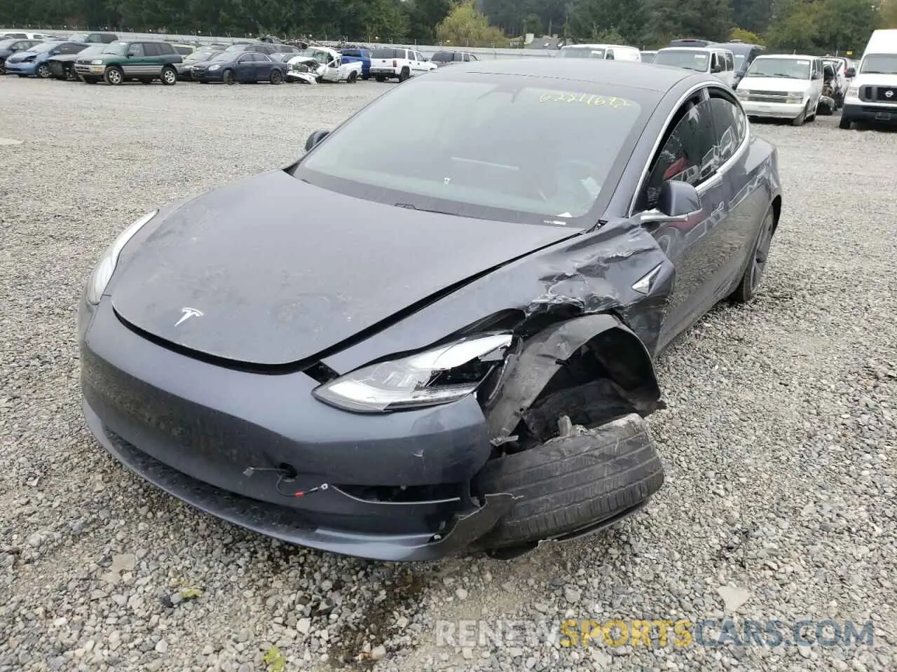 2 Photograph of a damaged car 5YJ3E1EB8LF635455 TESLA MODEL 3 2020