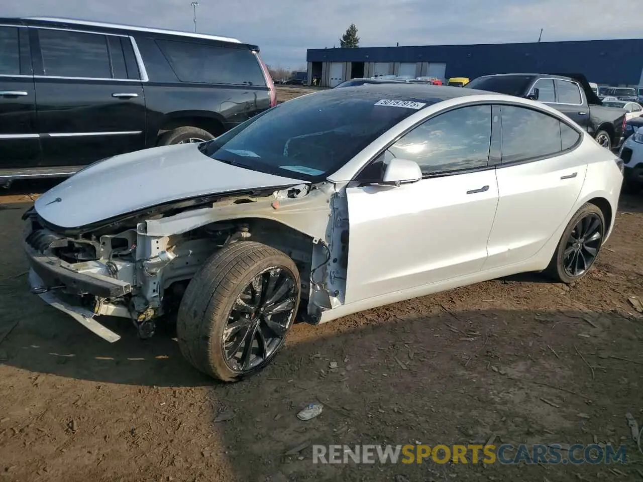 1 Photograph of a damaged car 5YJ3E1EB8LF640168 TESLA MODEL 3 2020