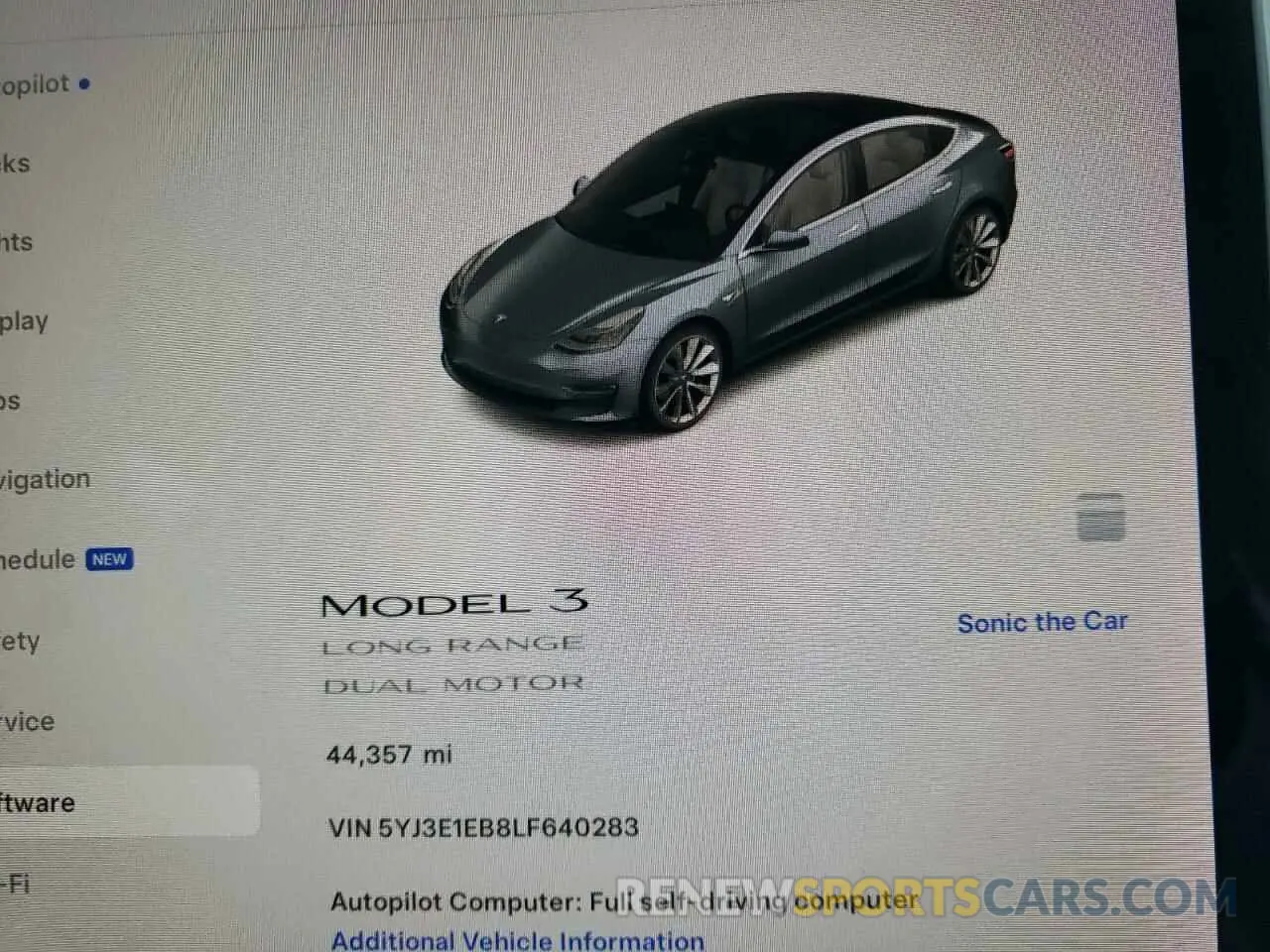 9 Photograph of a damaged car 5YJ3E1EB8LF640283 TESLA MODEL 3 2020