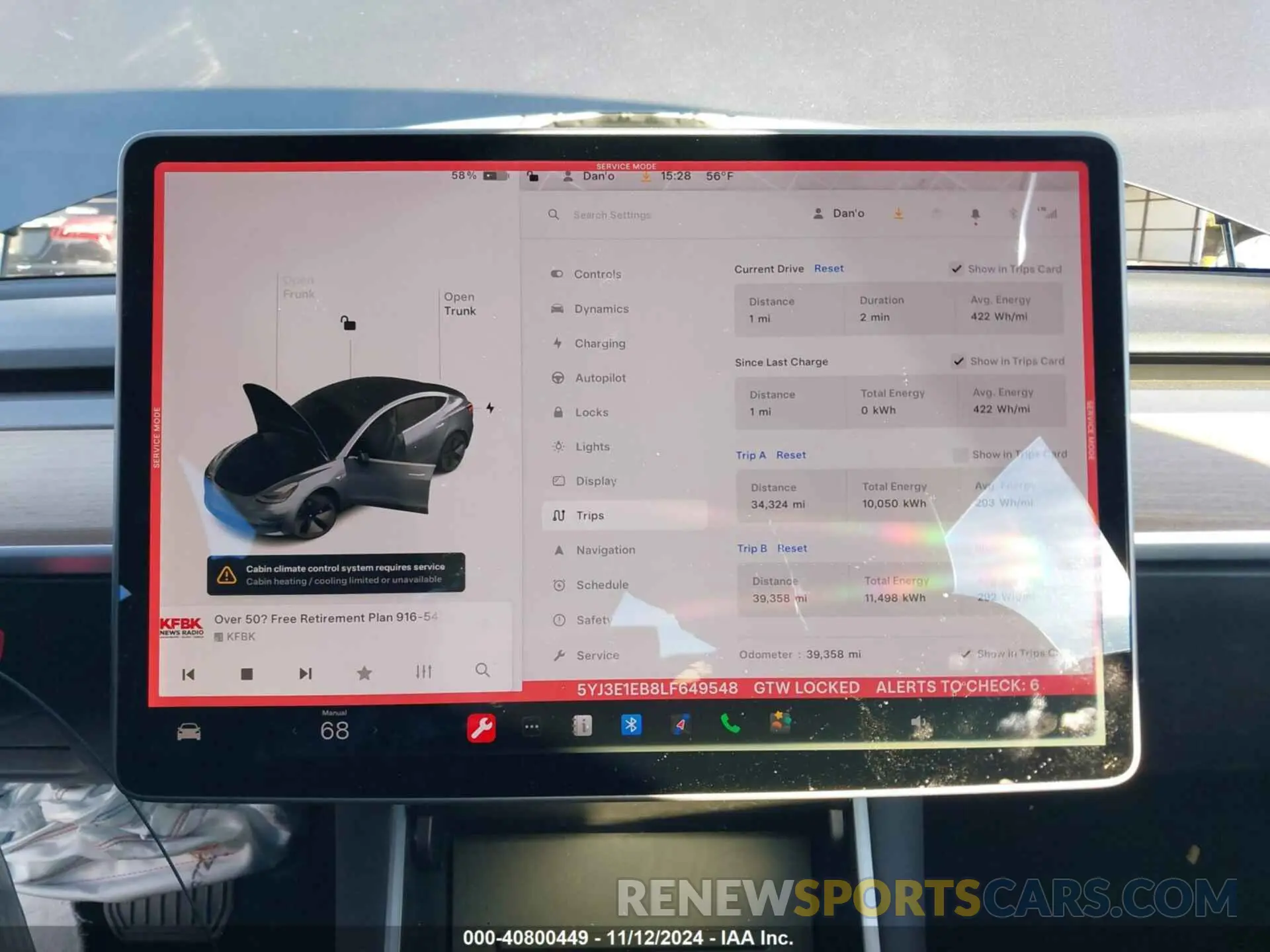 7 Photograph of a damaged car 5YJ3E1EB8LF649548 TESLA MODEL 3 2020