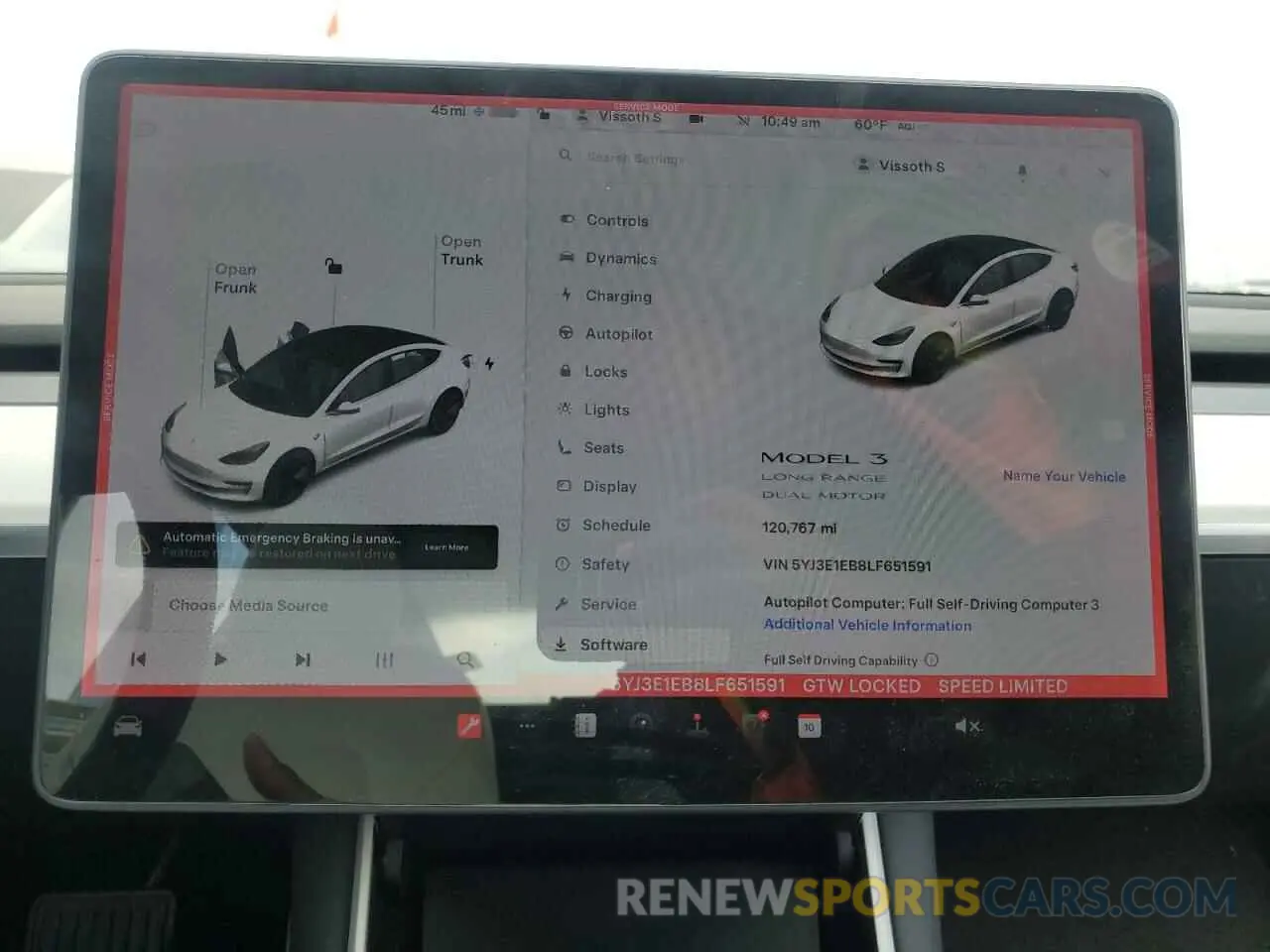 9 Photograph of a damaged car 5YJ3E1EB8LF651591 TESLA MODEL 3 2020
