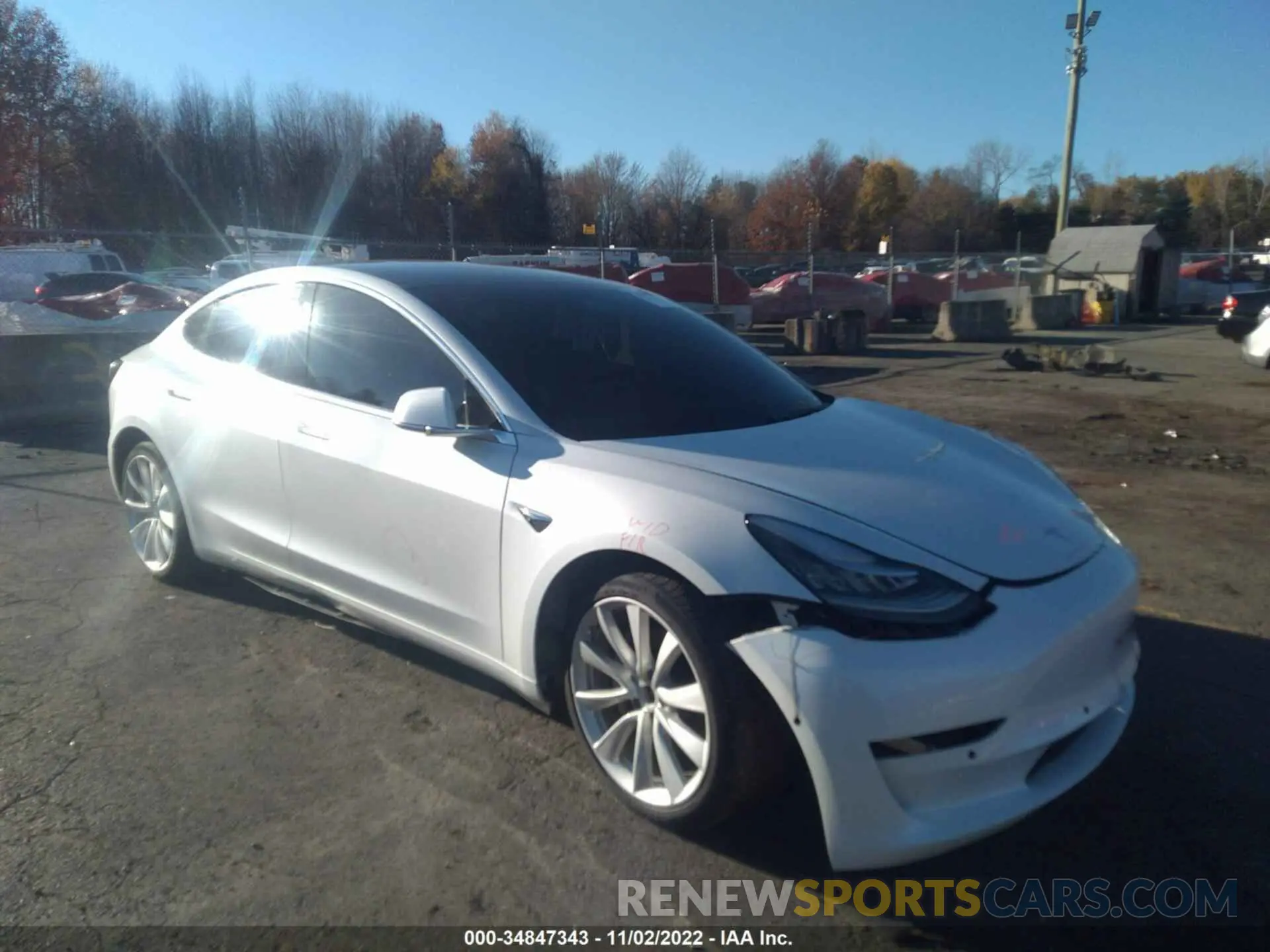 1 Photograph of a damaged car 5YJ3E1EB8LF667418 TESLA MODEL 3 2020