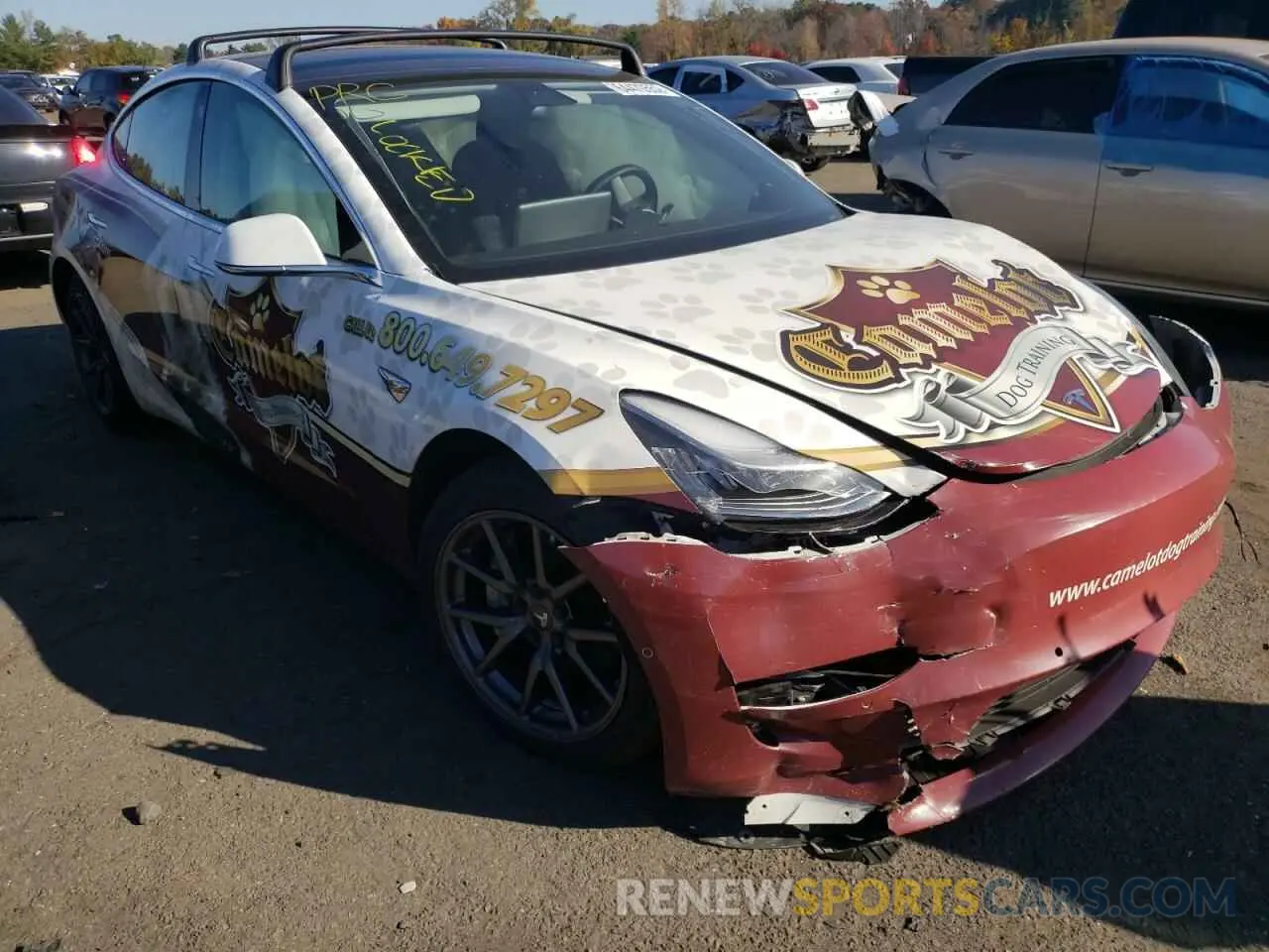 1 Photograph of a damaged car 5YJ3E1EB8LF793651 TESLA MODEL 3 2020