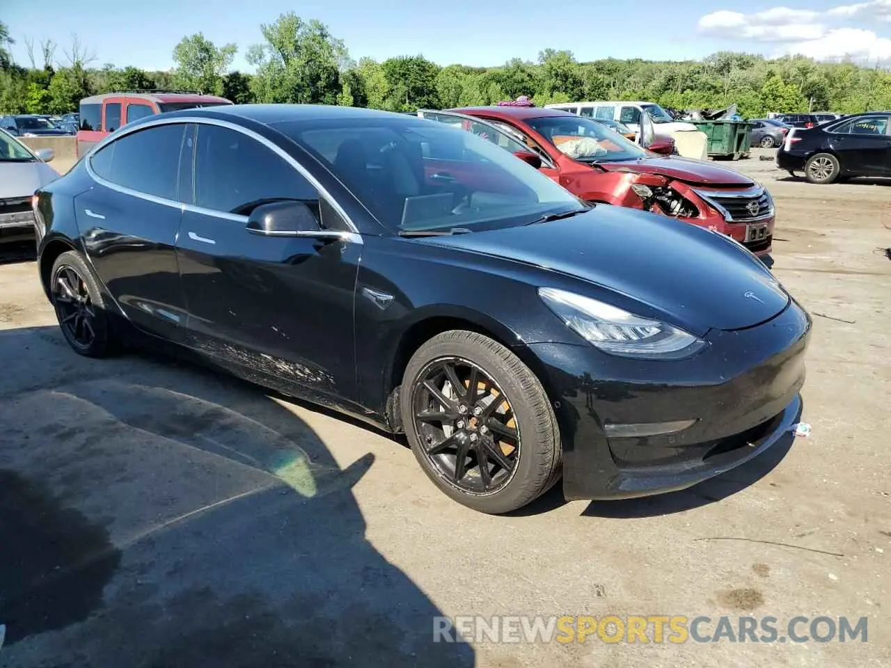 4 Фотография поврежденного автомобиля 5YJ3E1EB9LF599873 TESLA MODEL 3 2020