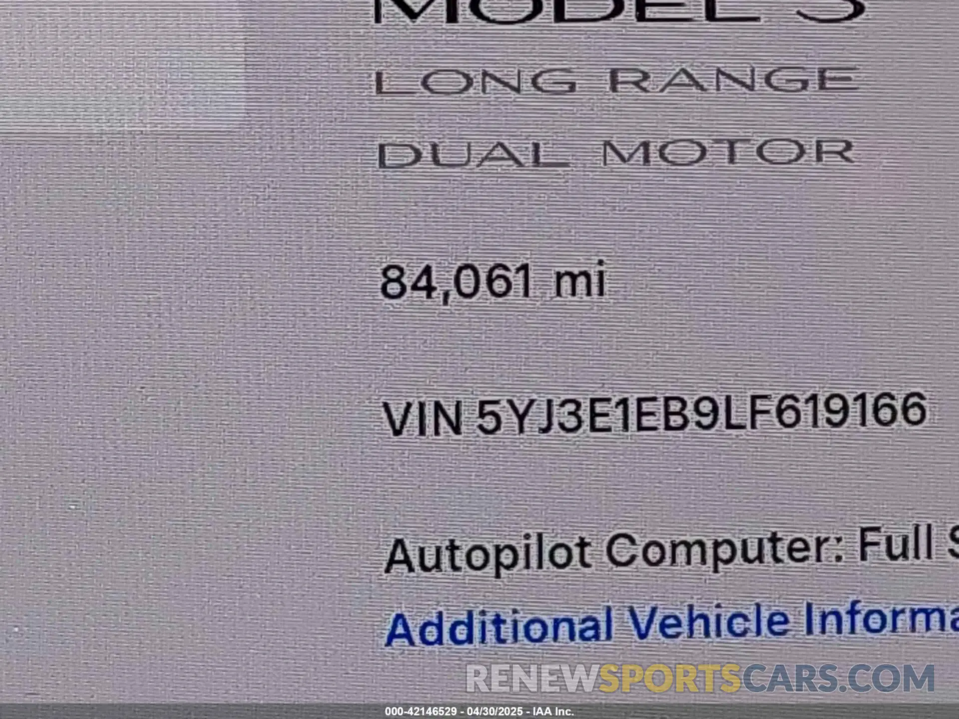 15 Photograph of a damaged car 5YJ3E1EB9LF619166 TESLA MODEL 3 2020