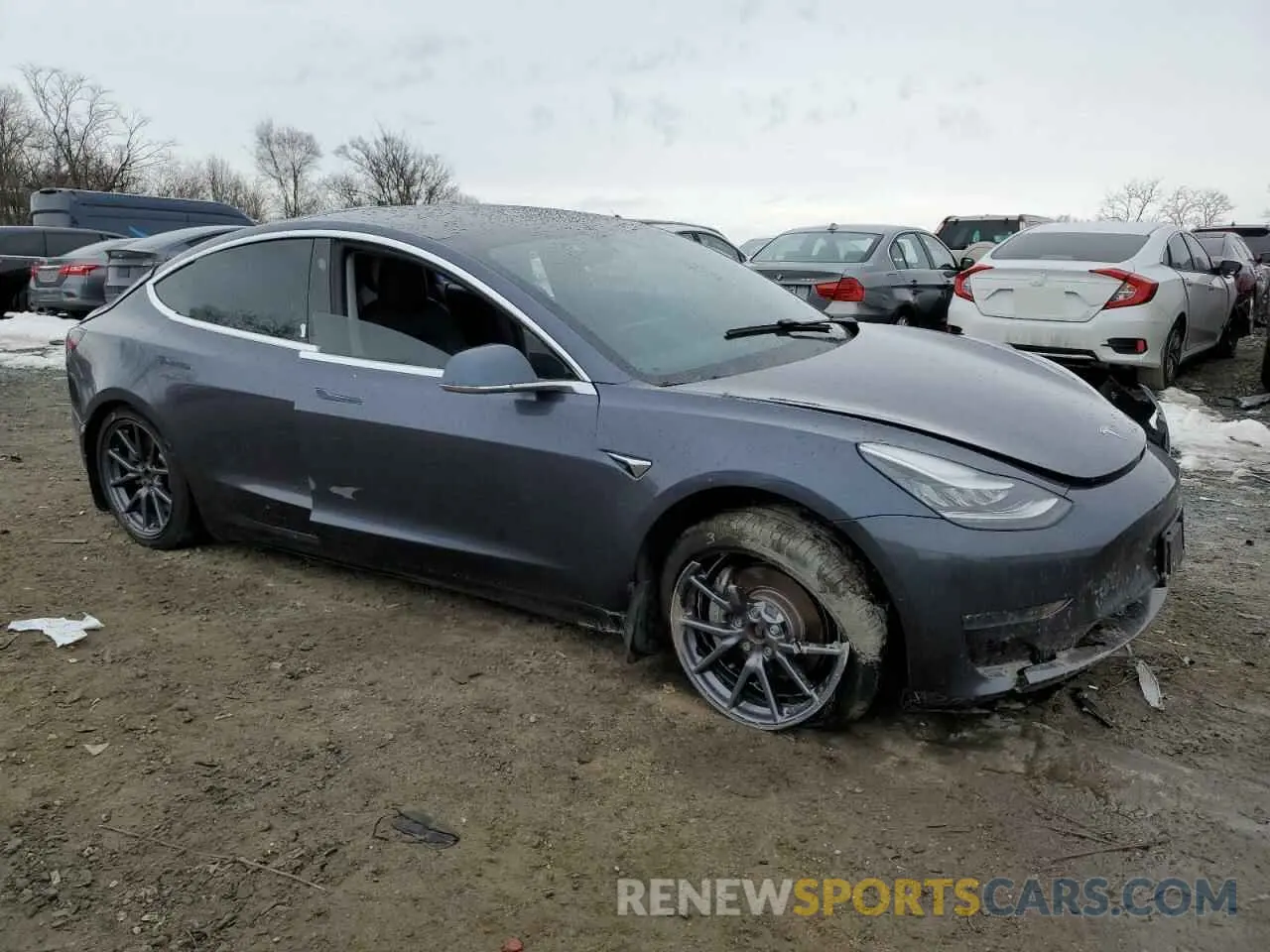 4 Фотография поврежденного автомобиля 5YJ3E1EB9LF663670 TESLA MODEL 3 2020