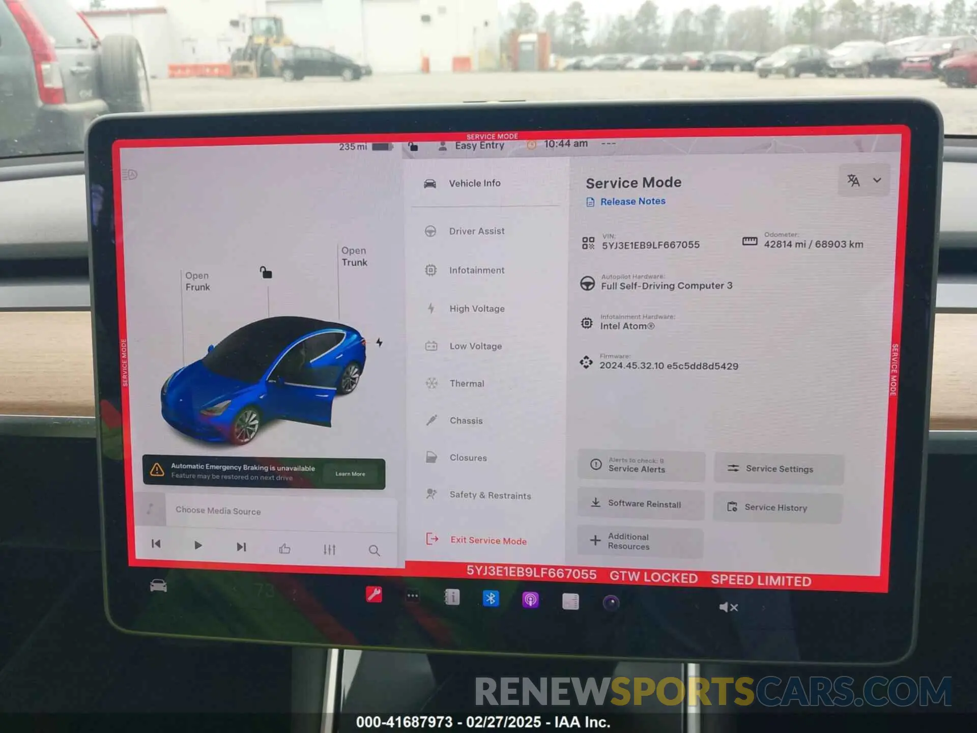 19 Photograph of a damaged car 5YJ3E1EB9LF667055 TESLA MODEL 3 2020