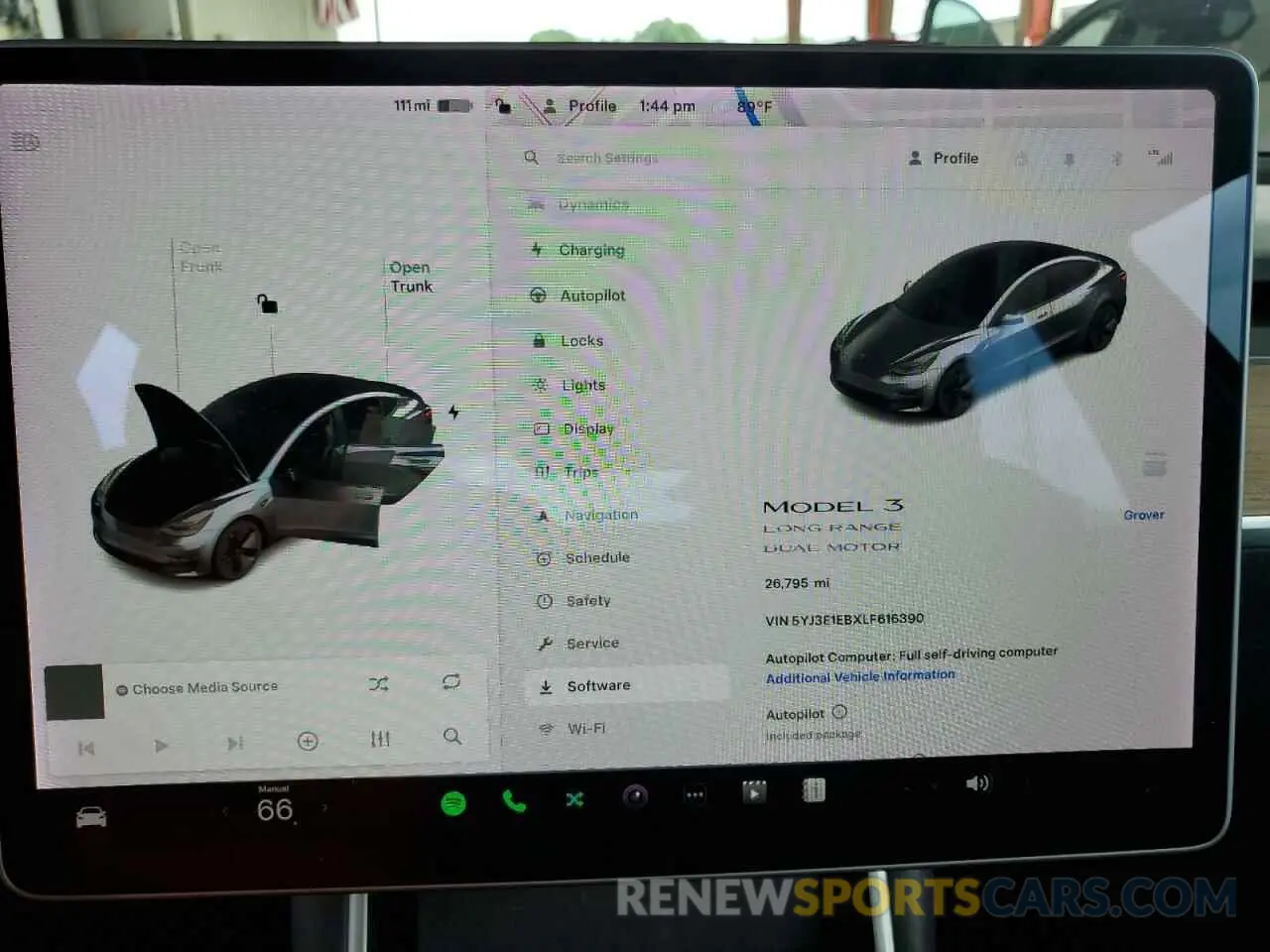 9 Фотография поврежденного автомобиля 5YJ3E1EBXLF616390 TESLA MODEL 3 2020