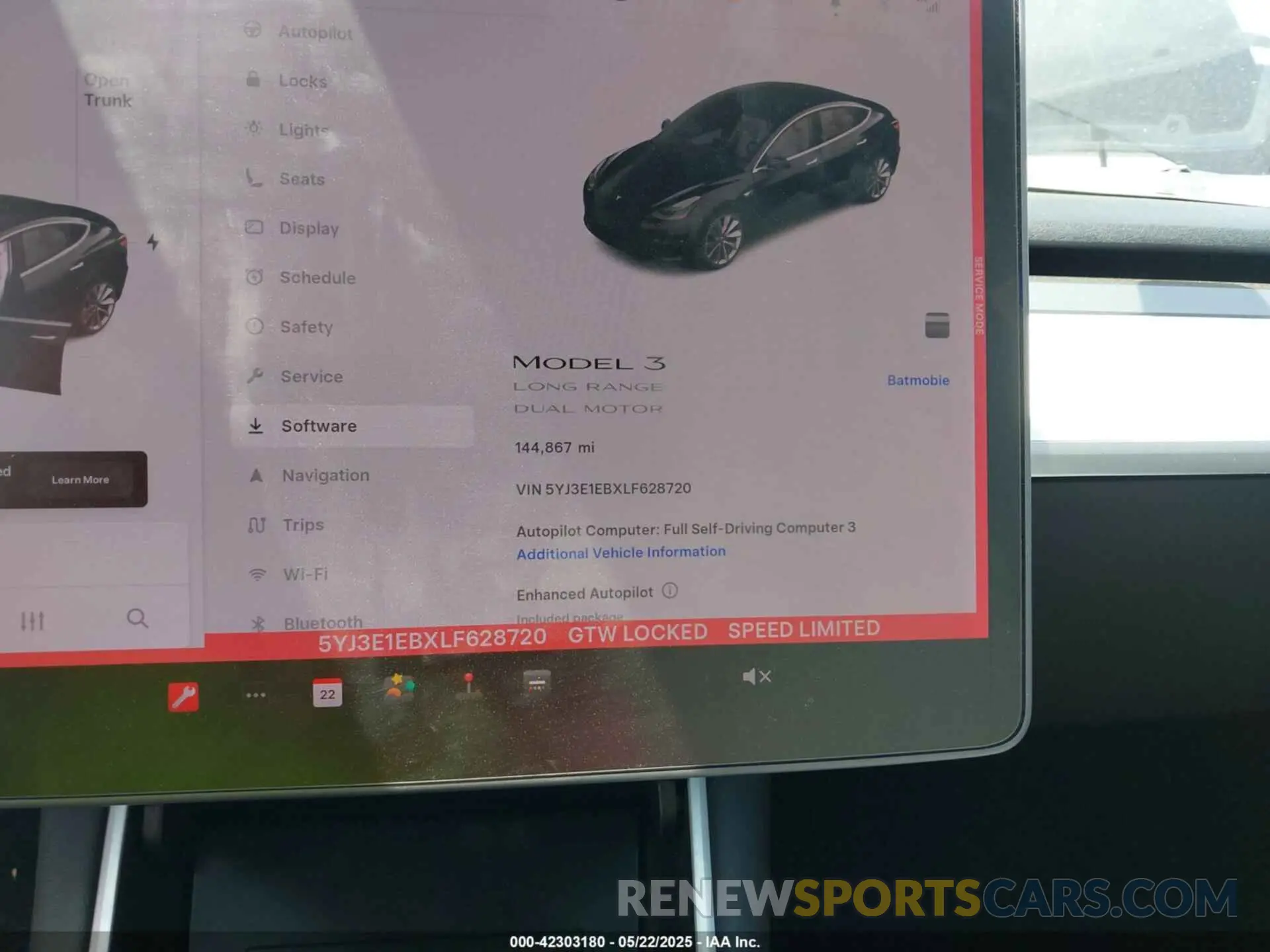 9 Фотография поврежденного автомобиля 5YJ3E1EBXLF628720 TESLA MODEL 3 2020