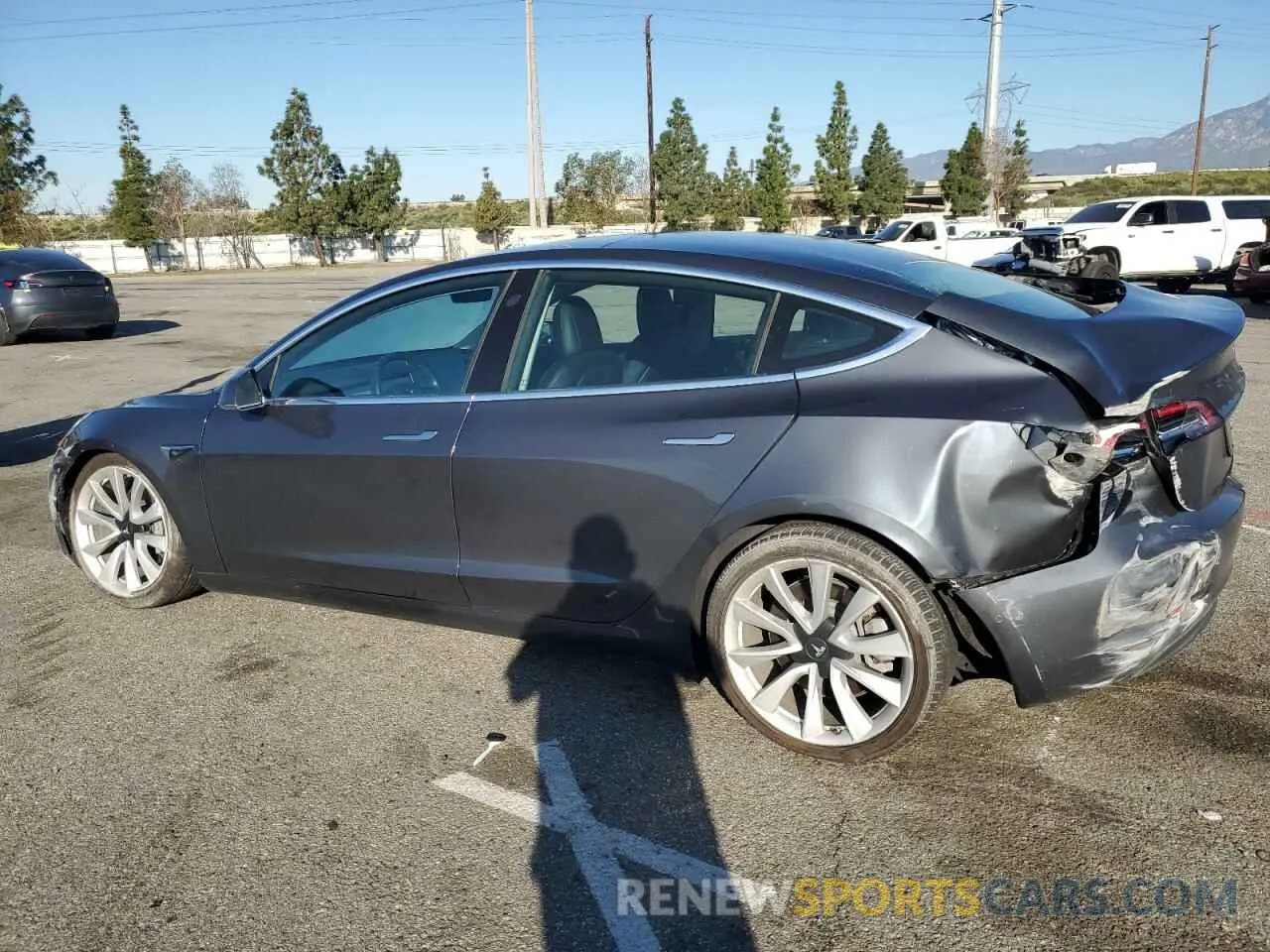 2 Photograph of a damaged car 5YJ3E1EBXLF646473 TESLA MODEL 3 2020