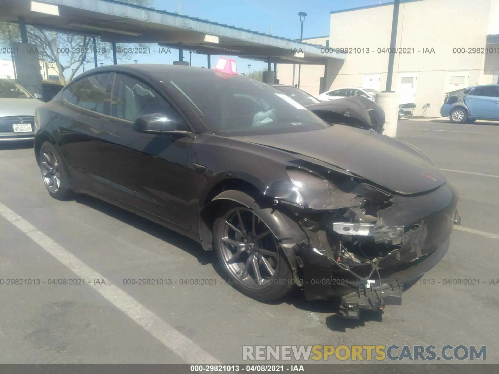 1 Photograph of a damaged car 5YJ3E1EBXLF647400 TESLA MODEL 3 2020