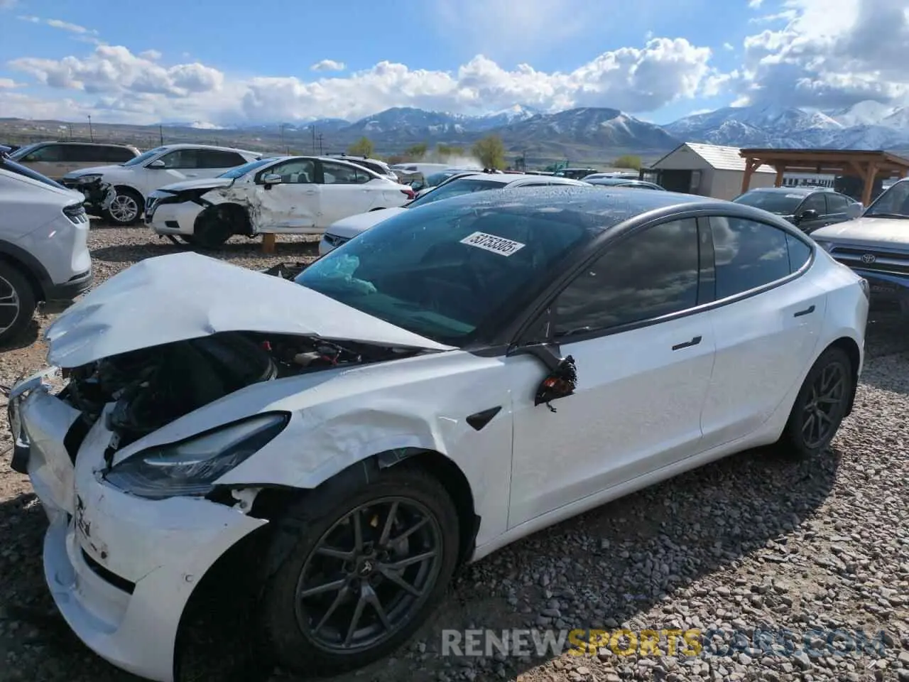 1 Photograph of a damaged car 5YJ3E1EBXLF650510 TESLA MODEL 3 2020