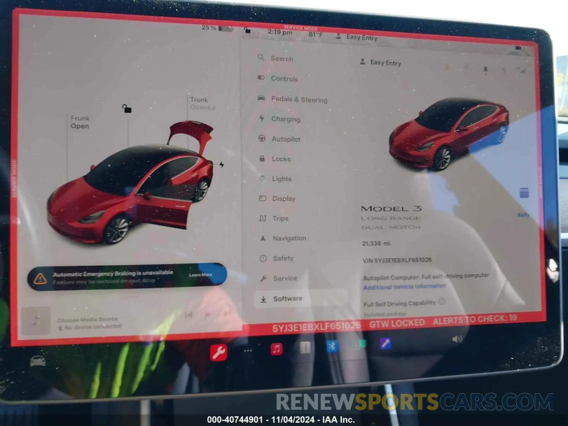7 Фотография поврежденного автомобиля 5YJ3E1EBXLF651026 TESLA MODEL 3 2020