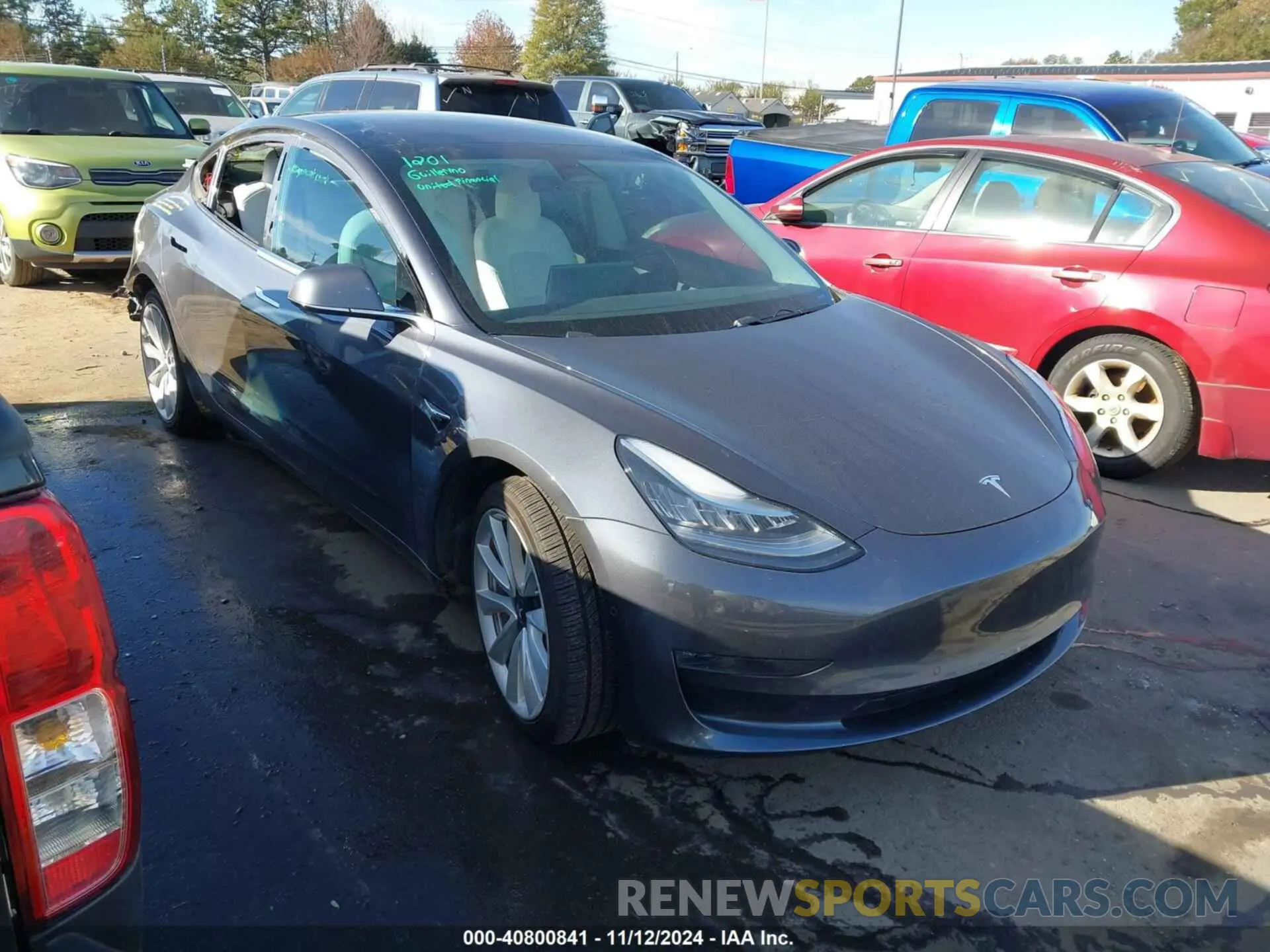 1 Photograph of a damaged car 5YJ3E1EBXLF651933 TESLA MODEL 3 2020