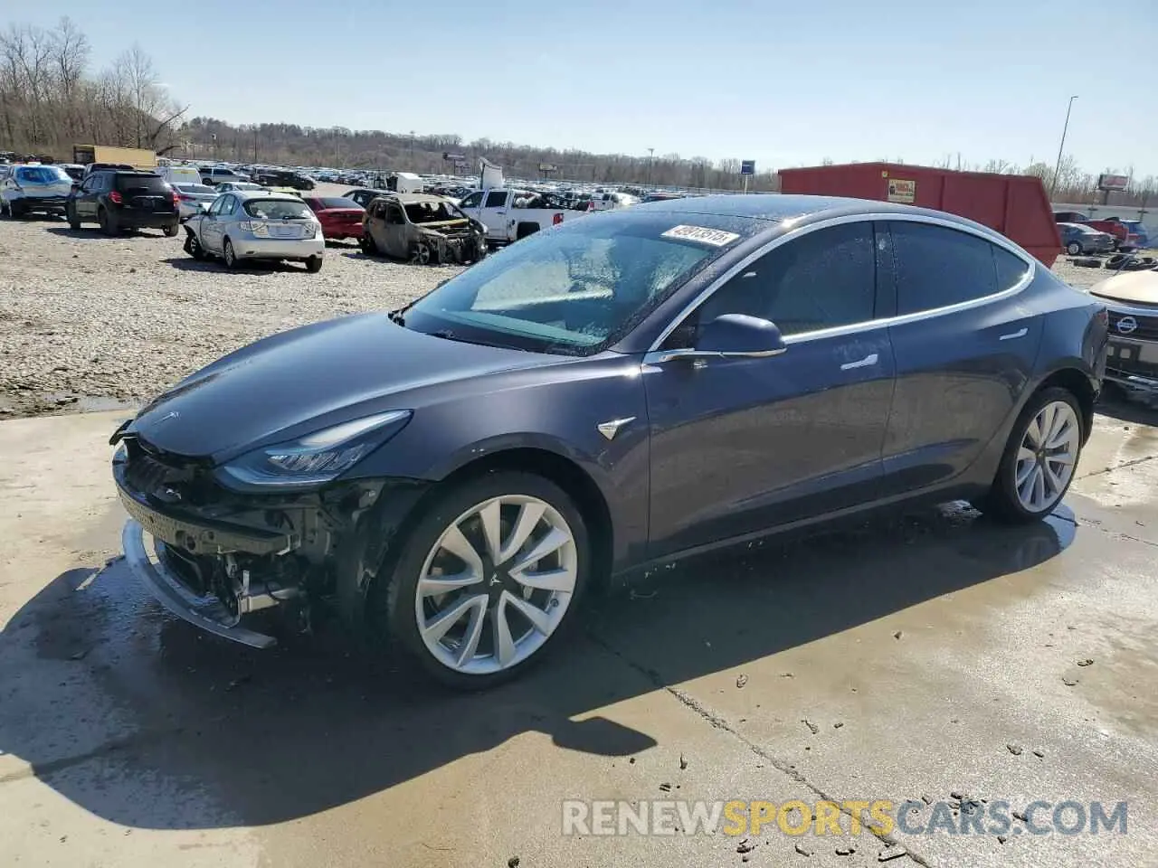 1 Photograph of a damaged car 5YJ3E1EBXLF668795 TESLA MODEL 3 2020