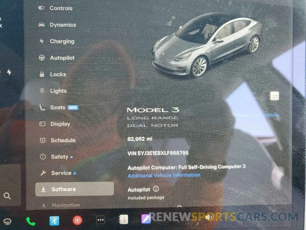 9 Photograph of a damaged car 5YJ3E1EBXLF668795 TESLA MODEL 3 2020