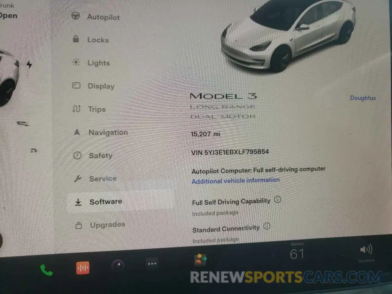 8 Фотография поврежденного автомобиля 5YJ3E1EBXLF795854 TESLA MODEL 3 2020