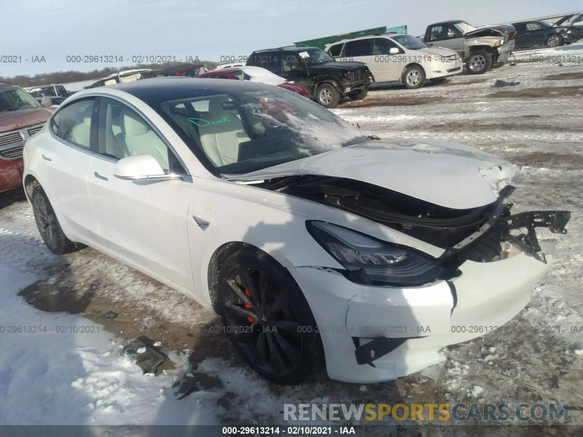 1 Photograph of a damaged car 5YJ3E1EC0LF796505 TESLA MODEL 3 2020