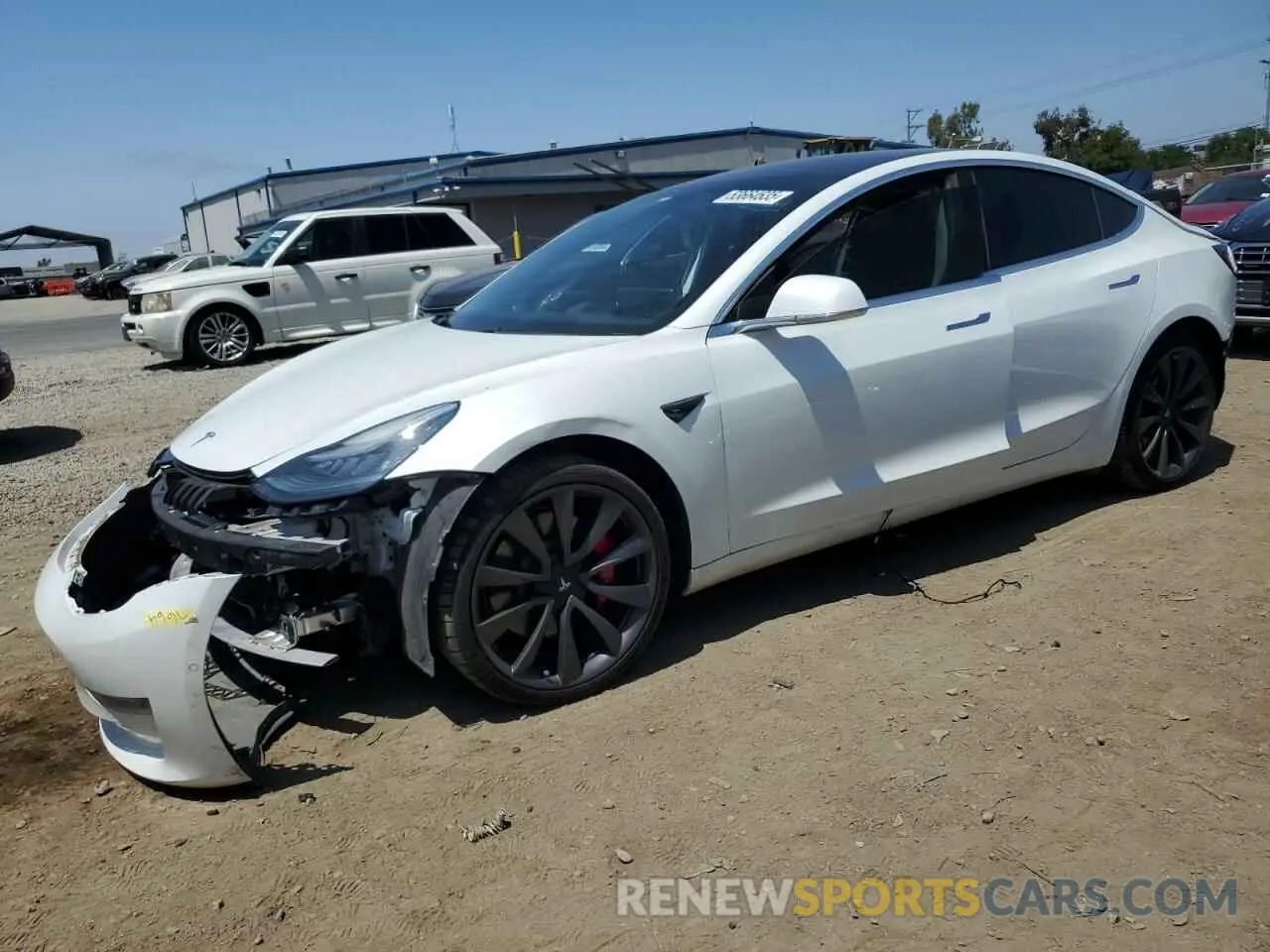 1 Photograph of a damaged car 5YJ3E1EC1LF736281 TESLA MODEL 3 2020