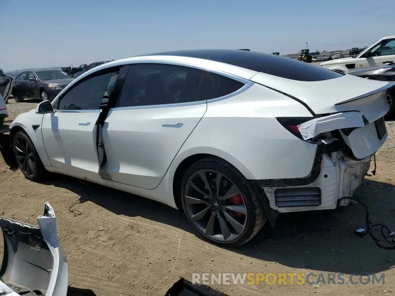 2 Photograph of a damaged car 5YJ3E1EC1LF736281 TESLA MODEL 3 2020