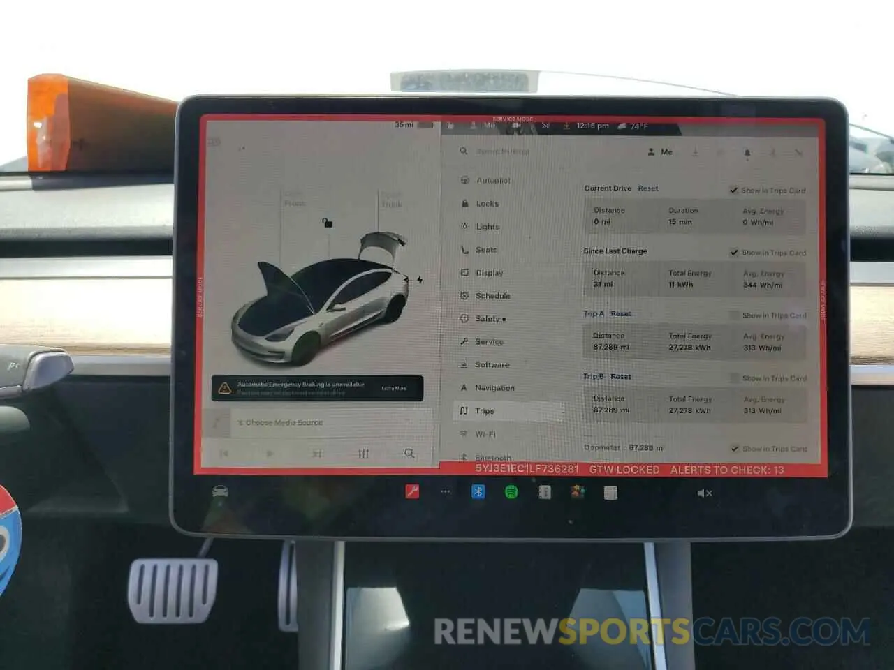 9 Photograph of a damaged car 5YJ3E1EC1LF736281 TESLA MODEL 3 2020