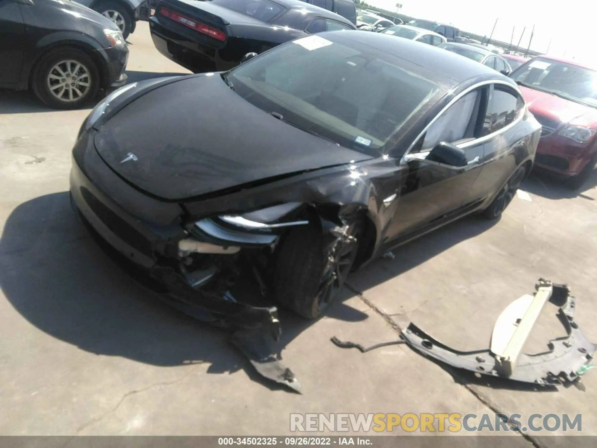 2 Photograph of a damaged car 5YJ3E1EC2LF641664 TESLA MODEL 3 2020
