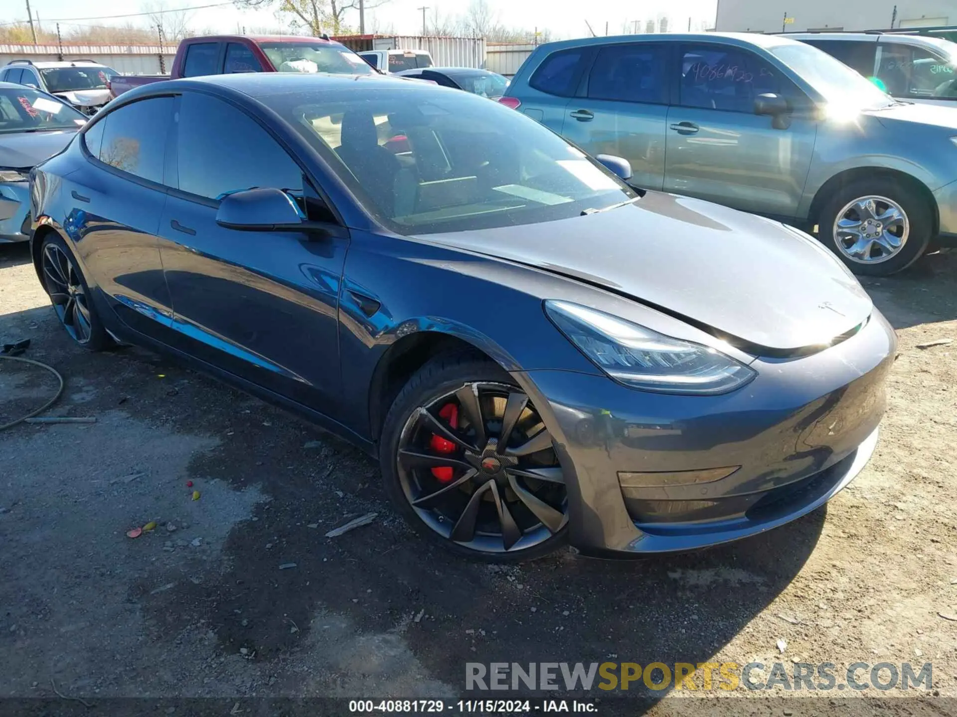 1 Photograph of a damaged car 5YJ3E1EC2LF713348 TESLA MODEL 3 2020