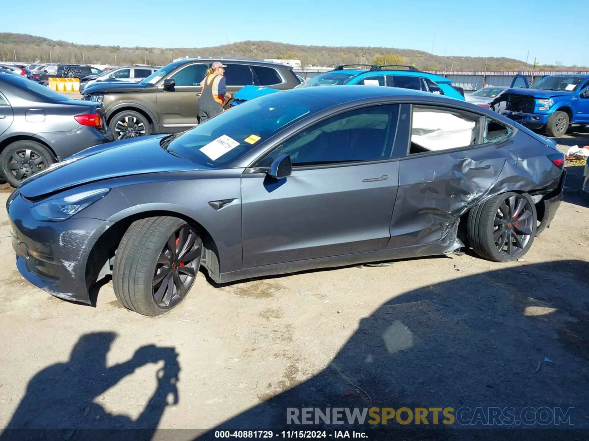 13 Photograph of a damaged car 5YJ3E1EC2LF713348 TESLA MODEL 3 2020