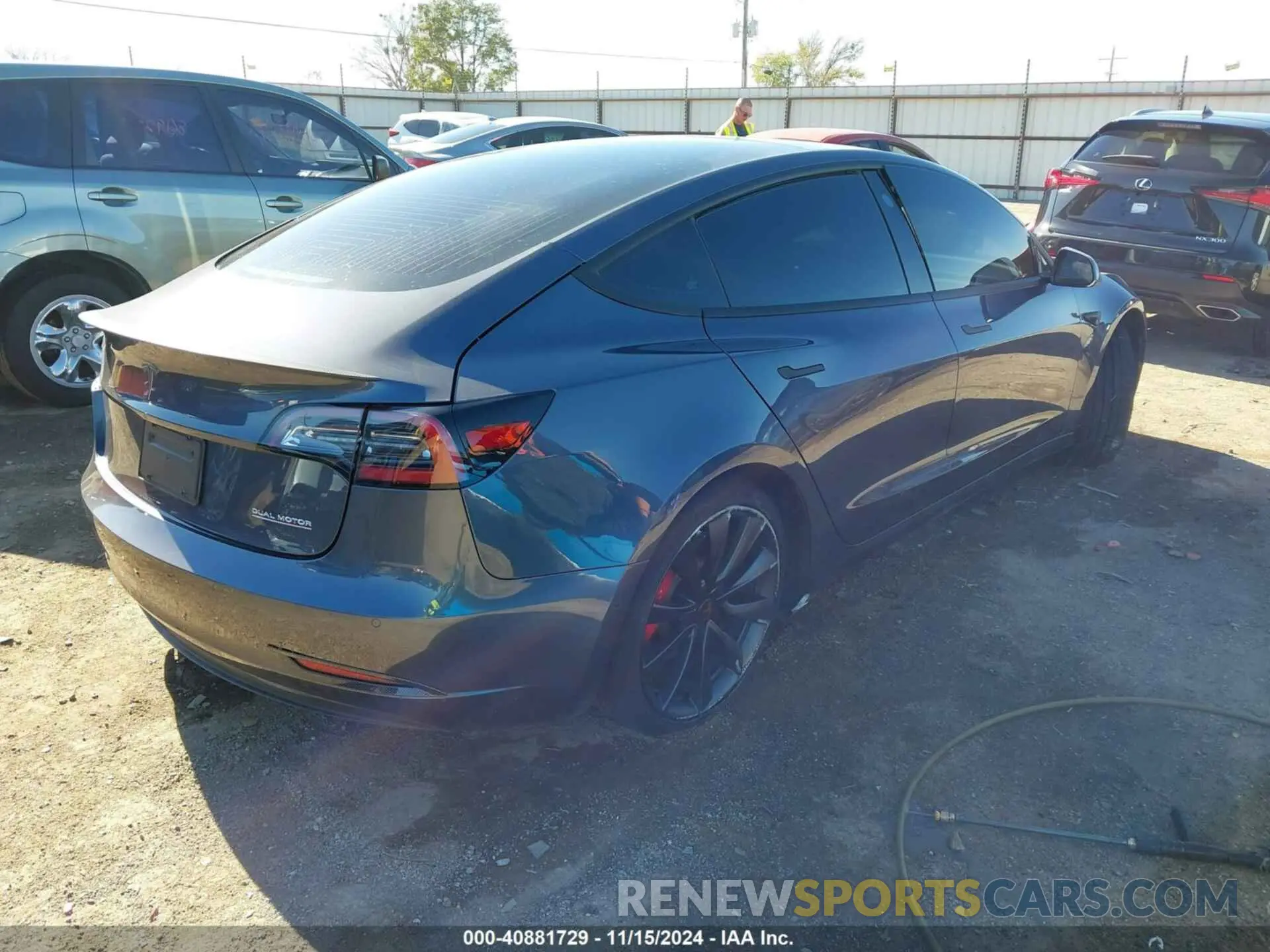 4 Photograph of a damaged car 5YJ3E1EC2LF713348 TESLA MODEL 3 2020