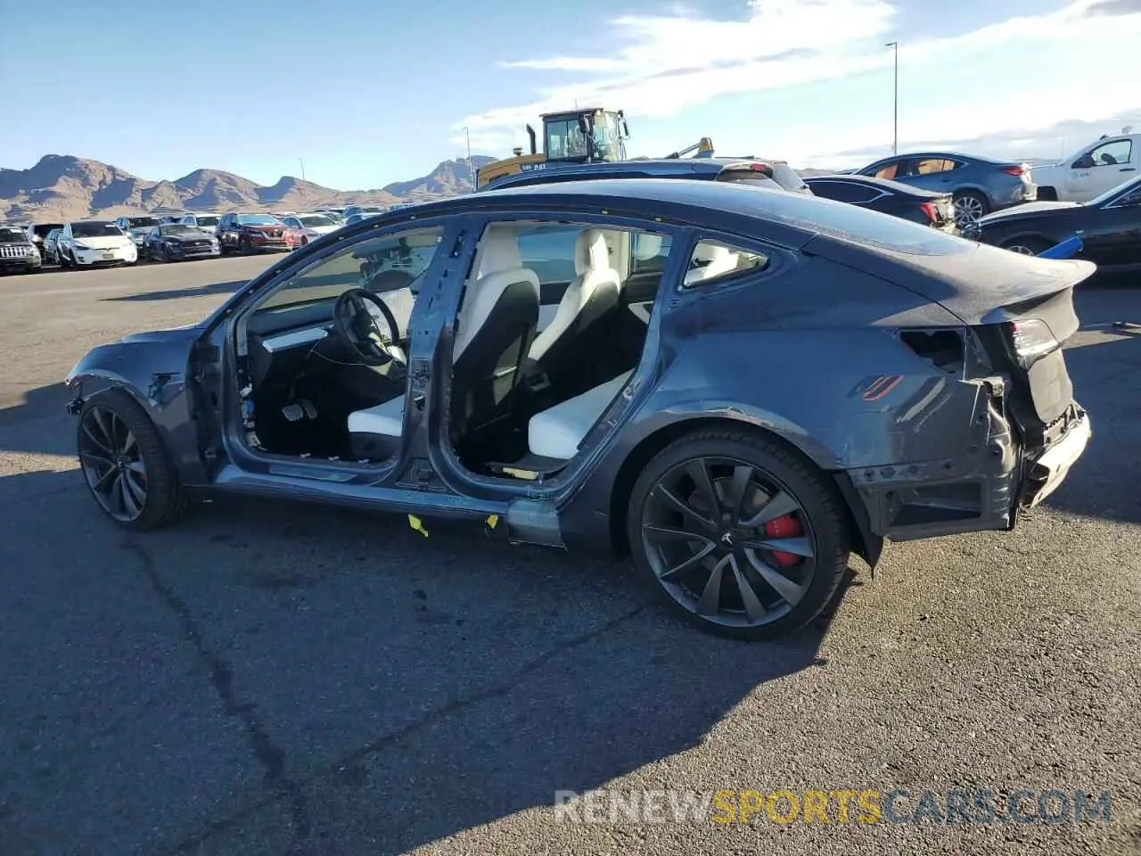 2 Photograph of a damaged car 5YJ3E1EC2LF742414 TESLA MODEL 3 2020