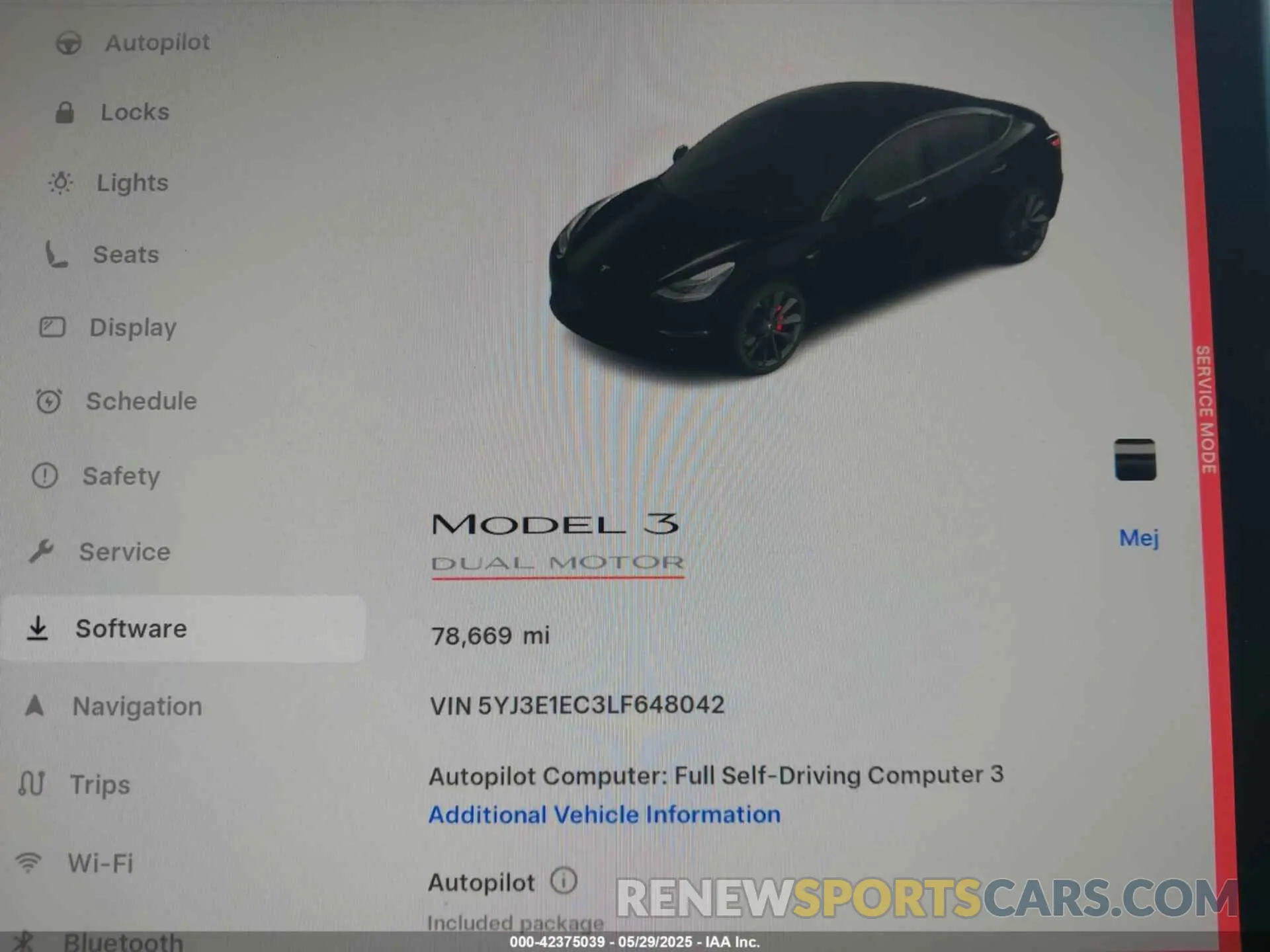 14 Photograph of a damaged car 5YJ3E1EC3LF648042 TESLA MODEL 3 2020