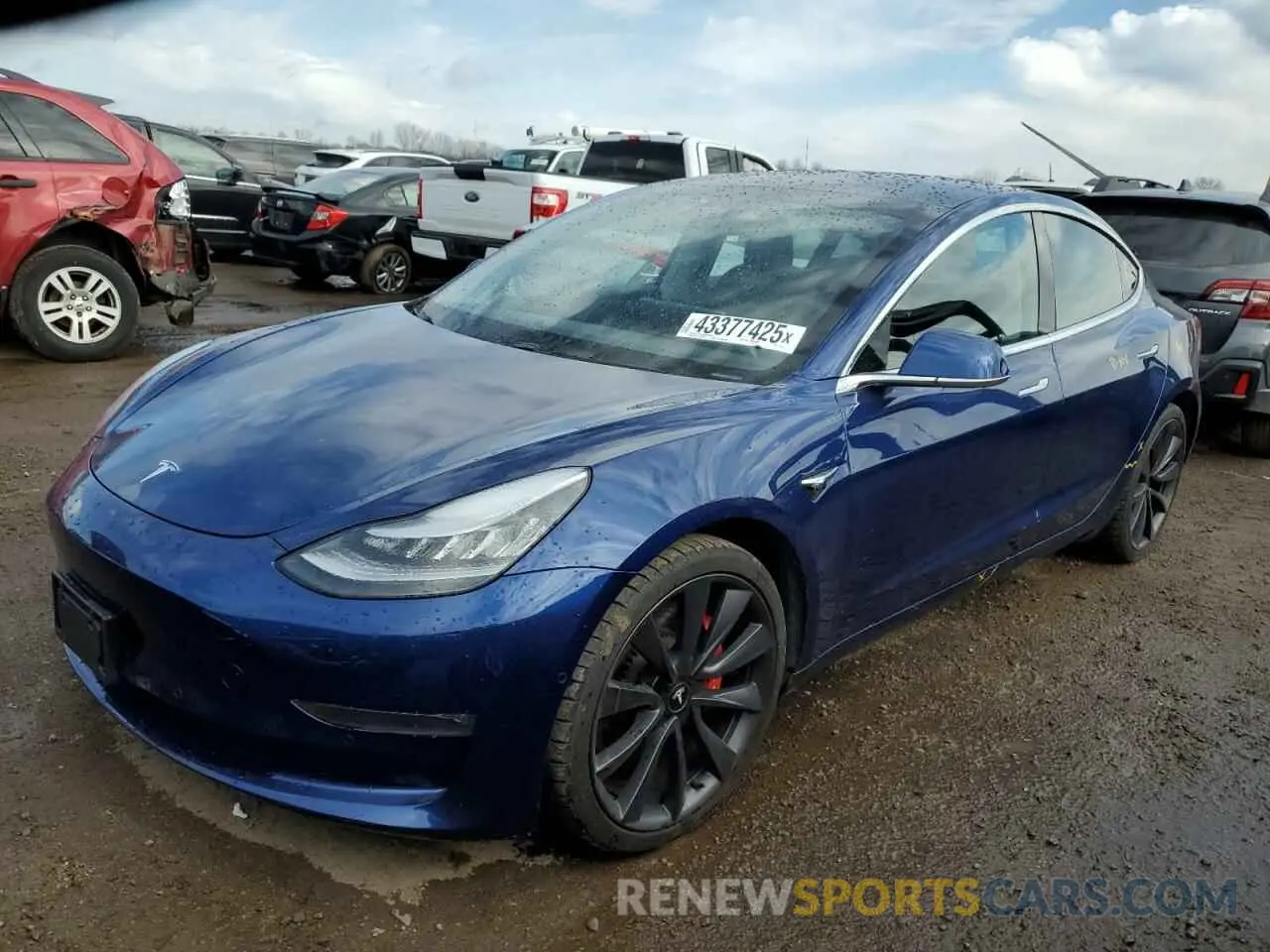 1 Photograph of a damaged car 5YJ3E1EC3LF713925 TESLA MODEL 3 2020