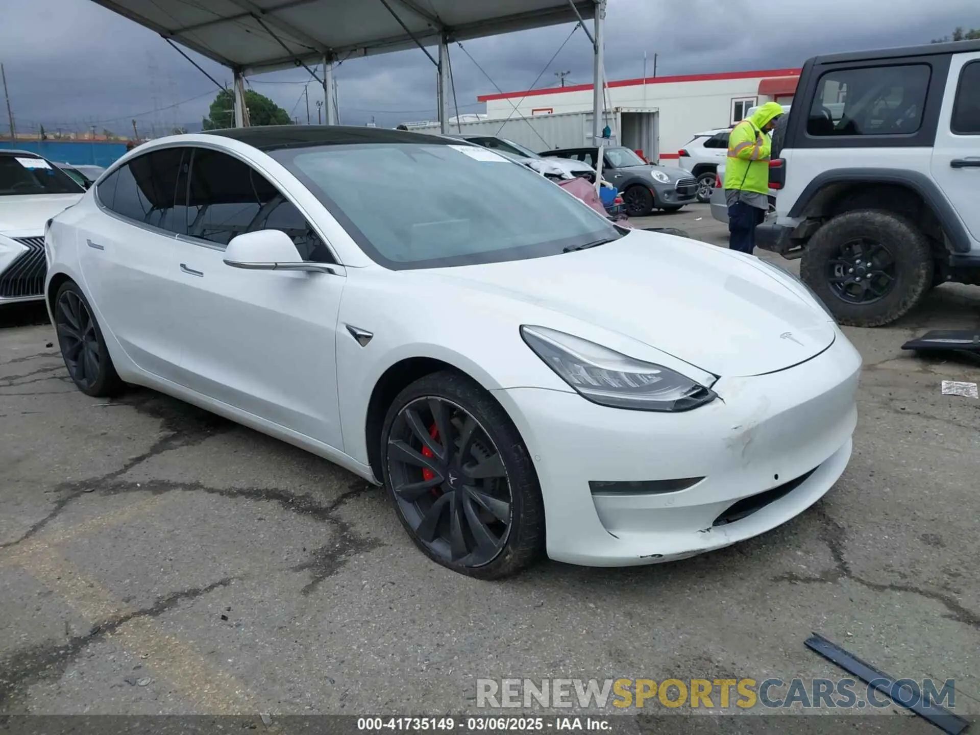 1 Photograph of a damaged car 5YJ3E1EC4LF625109 TESLA MODEL 3 2020
