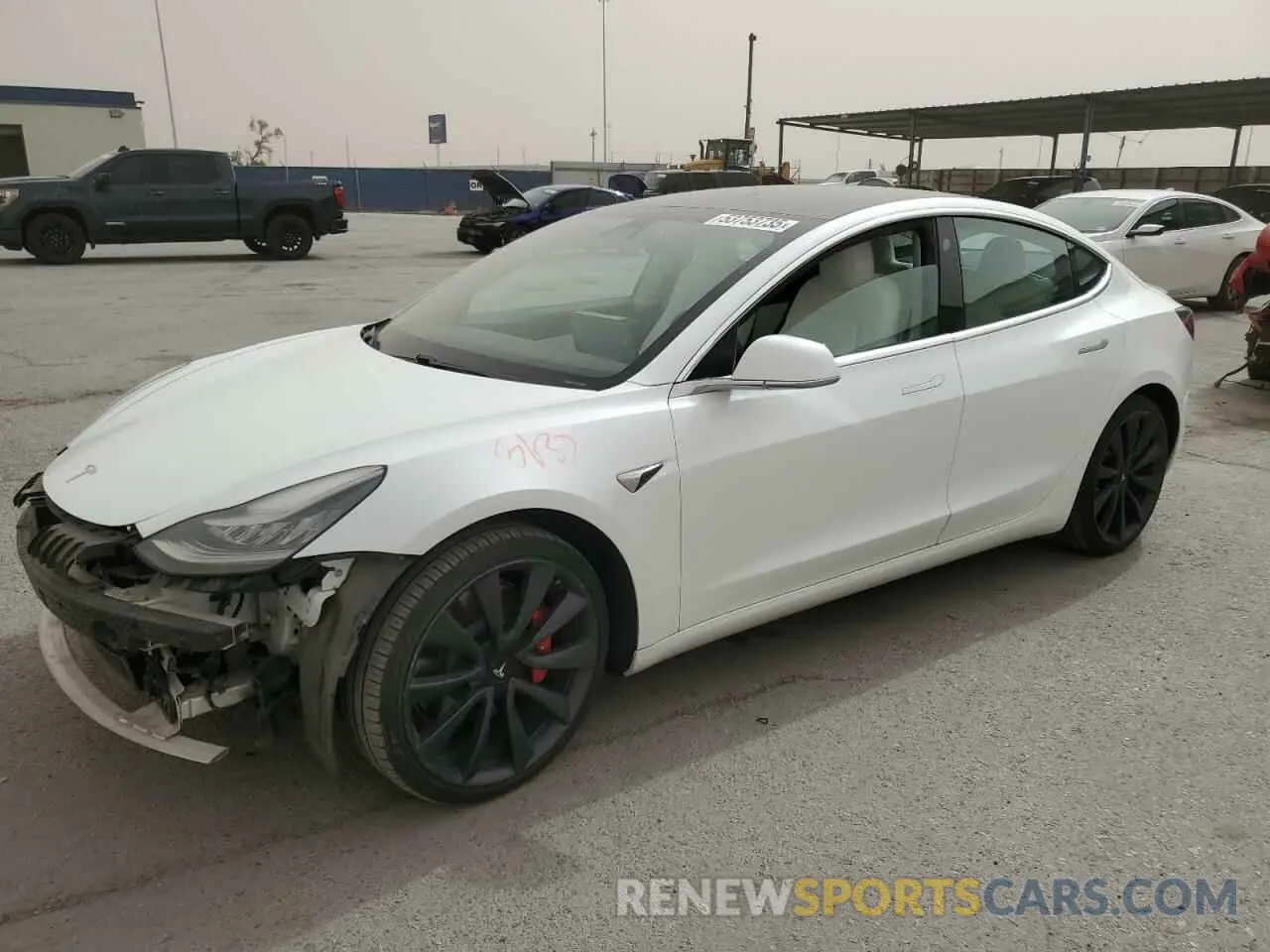 1 Photograph of a damaged car 5YJ3E1EC4LF642024 TESLA MODEL 3 2020