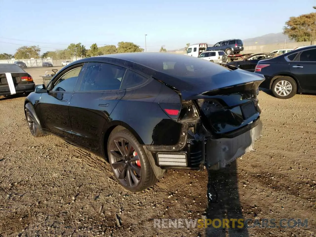 2 Фотография поврежденного автомобиля 5YJ3E1EC4LF805318 TESLA MODEL 3 2020
