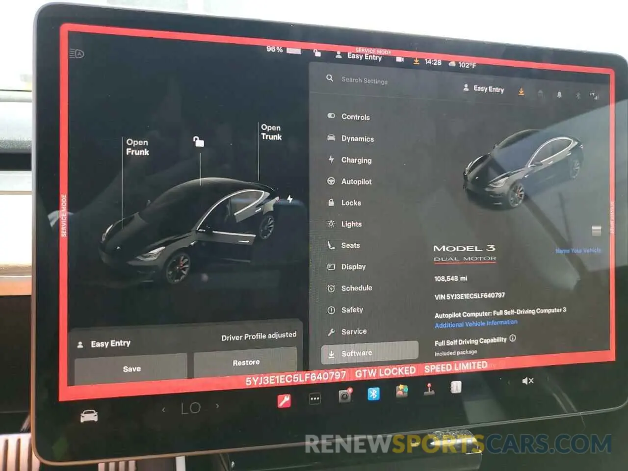 9 Фотография поврежденного автомобиля 5YJ3E1EC5LF640797 TESLA MODEL 3 2020