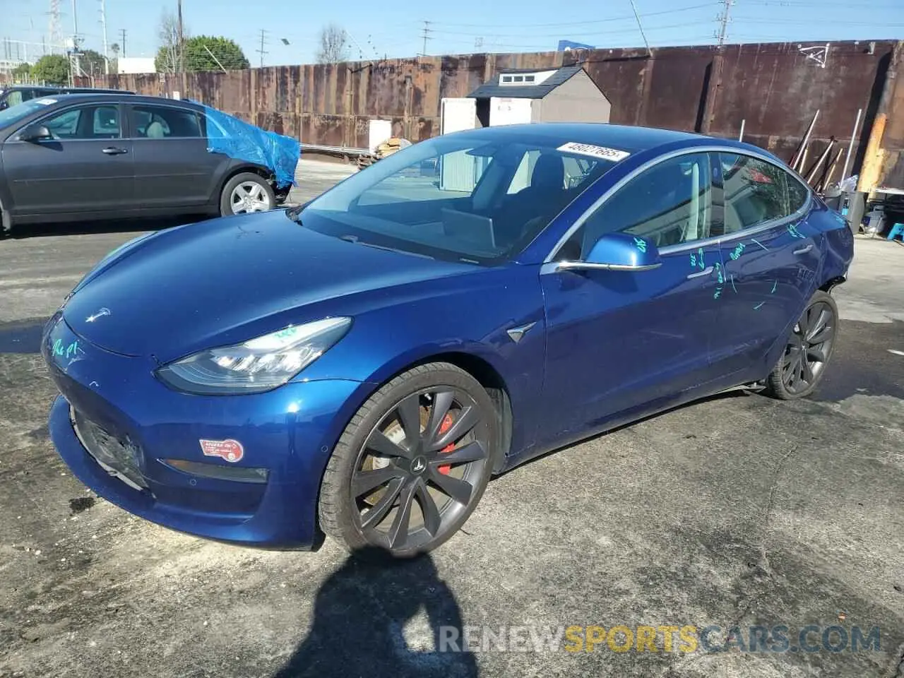 1 Photograph of a damaged car 5YJ3E1EC5LF647085 TESLA MODEL 3 2020