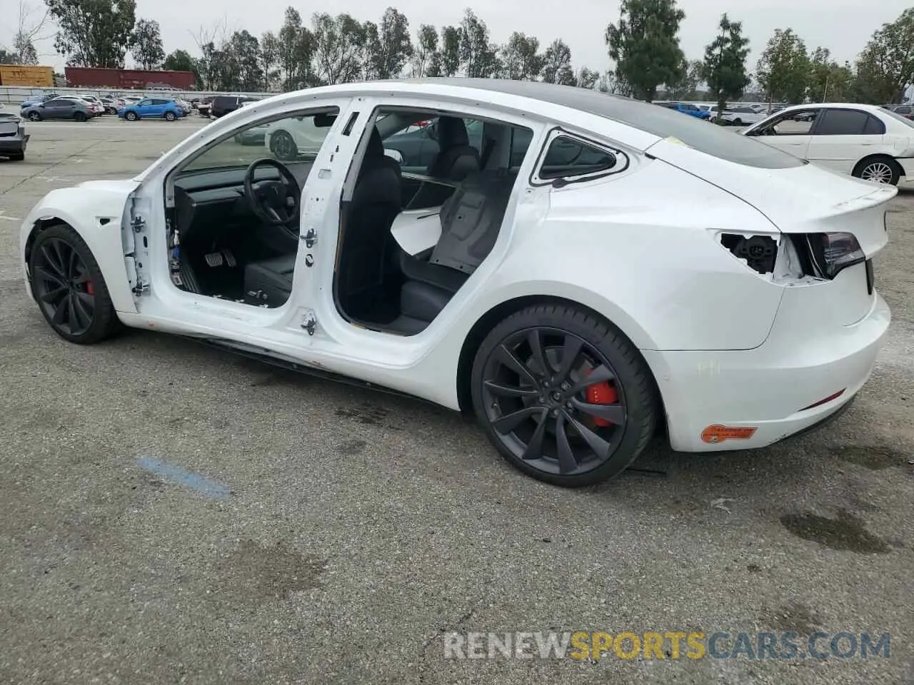 2 Фотография поврежденного автомобиля 5YJ3E1EC6LF624284 TESLA MODEL 3 2020