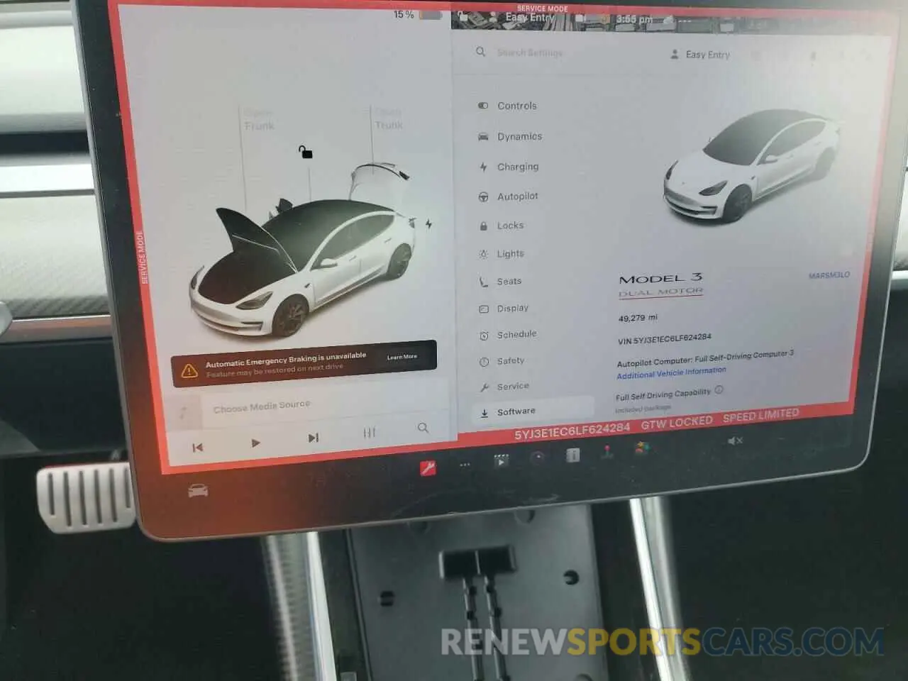 9 Фотография поврежденного автомобиля 5YJ3E1EC6LF624284 TESLA MODEL 3 2020