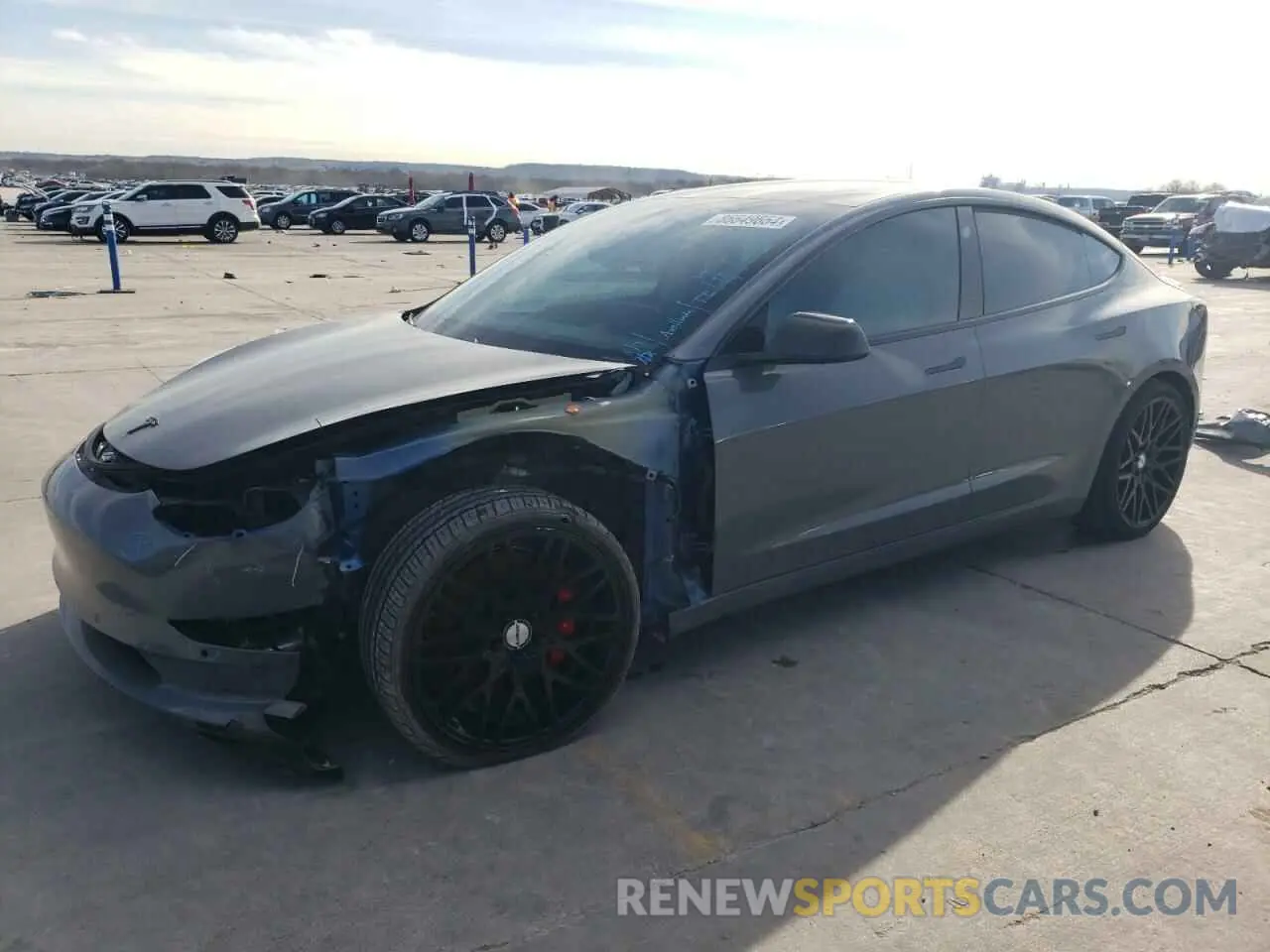 1 Photograph of a damaged car 5YJ3E1EC6LF624608 TESLA MODEL 3 2020