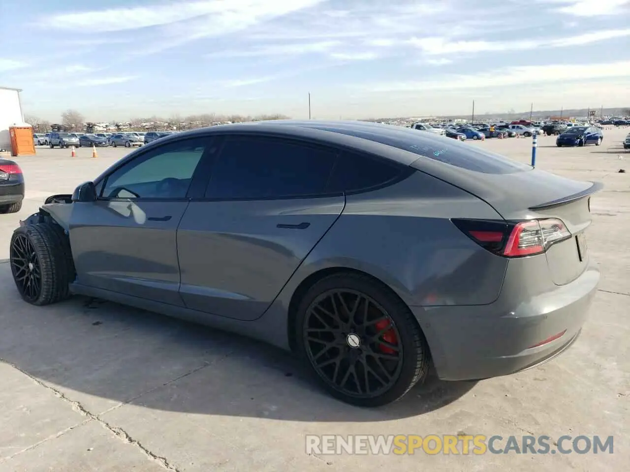 2 Photograph of a damaged car 5YJ3E1EC6LF624608 TESLA MODEL 3 2020