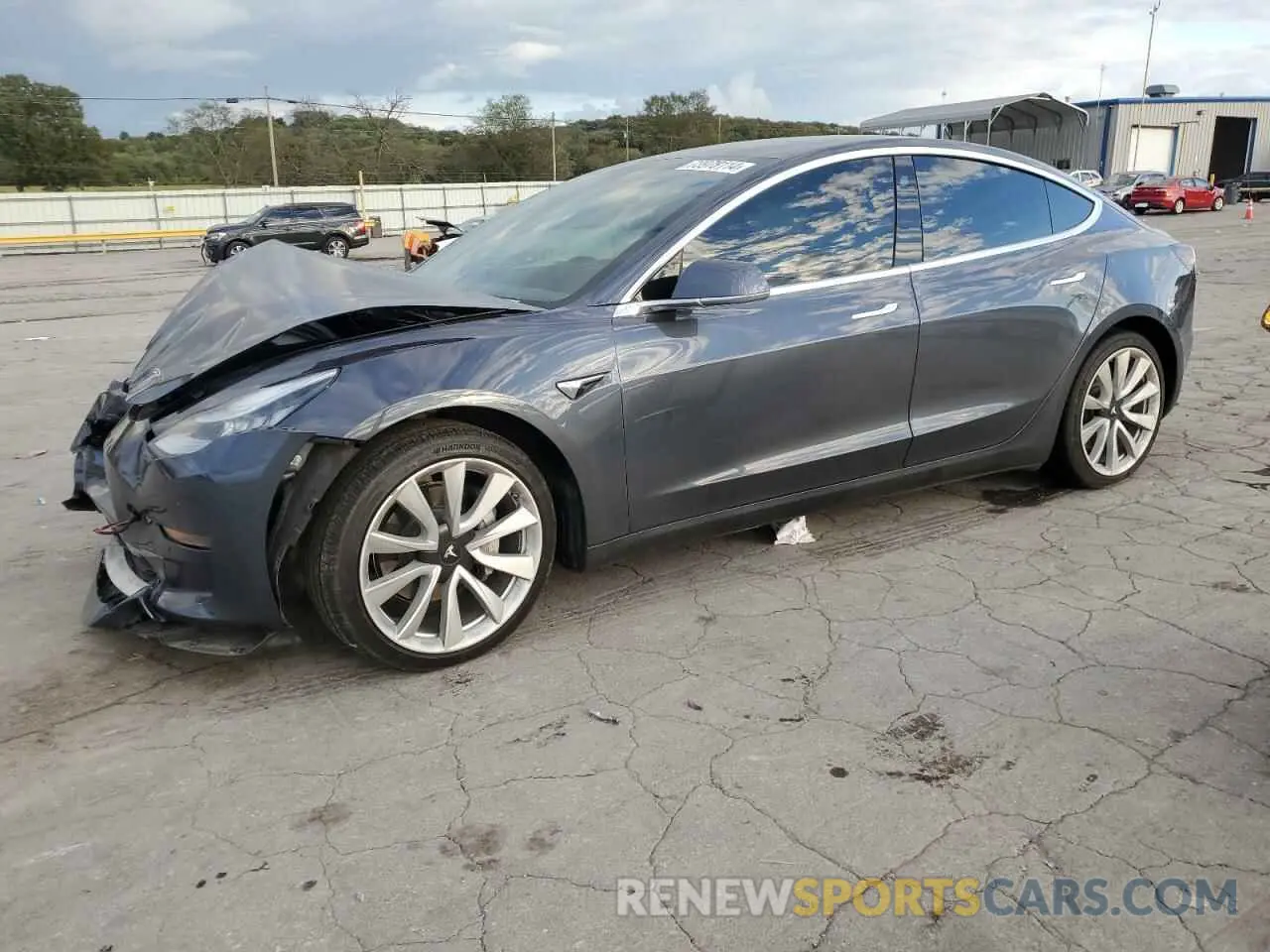 1 Photograph of a damaged car 5YJ3E1EC7LF627243 TESLA MODEL 3 2020