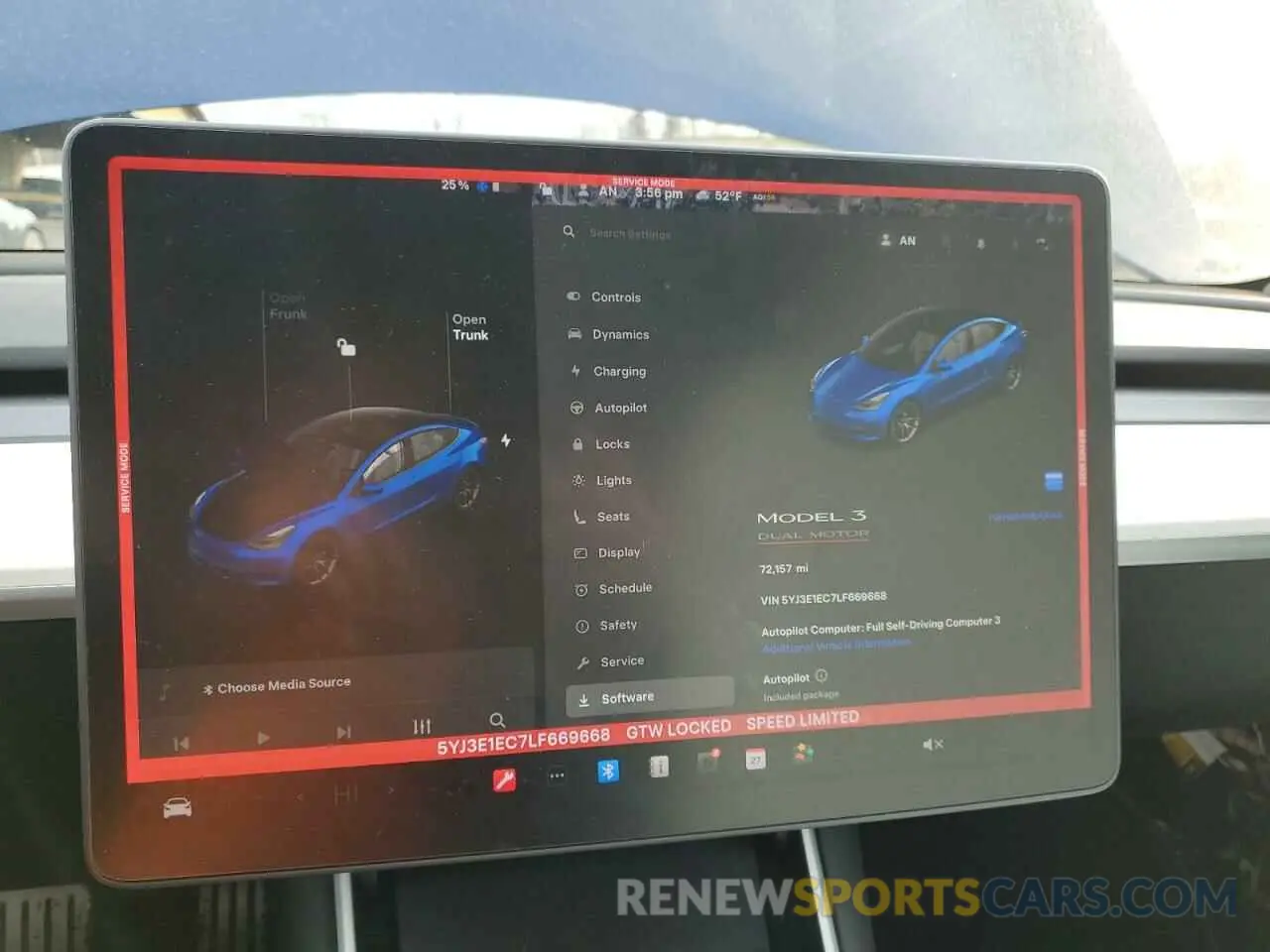 9 Фотография поврежденного автомобиля 5YJ3E1EC7LF669668 TESLA MODEL 3 2020