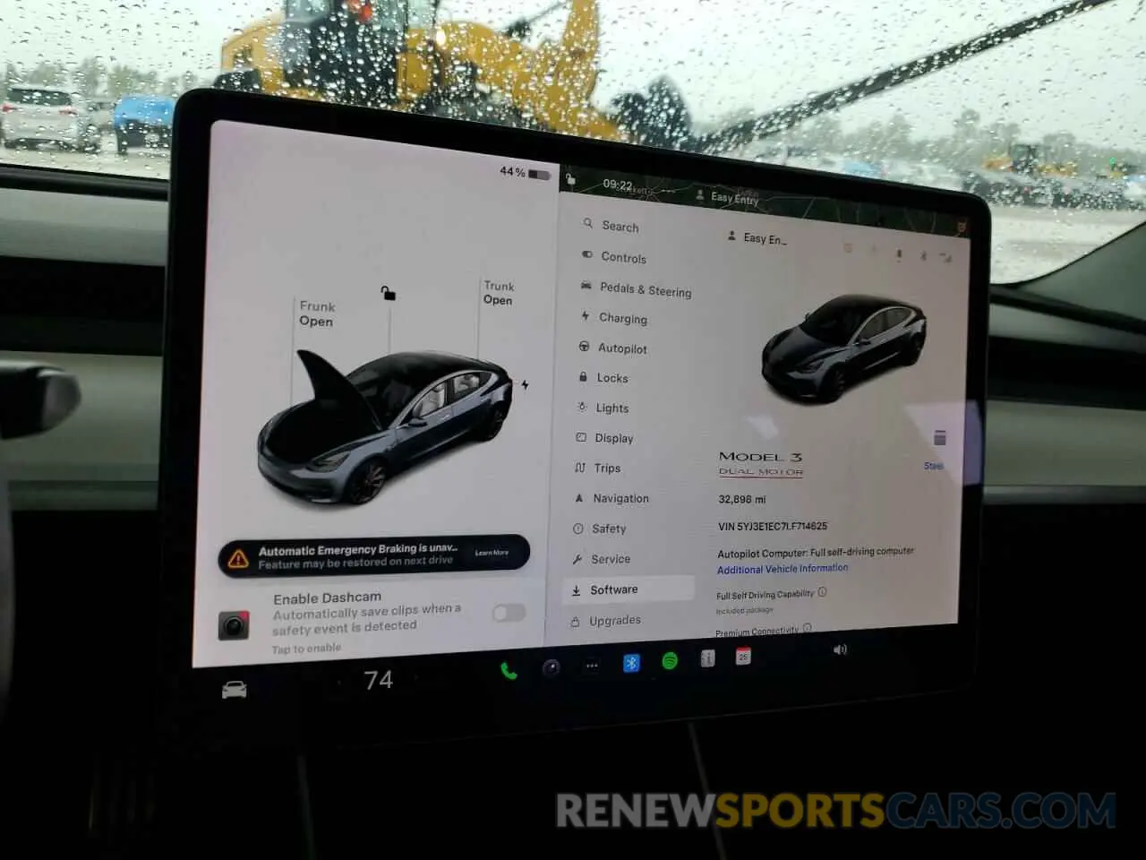 9 Фотография поврежденного автомобиля 5YJ3E1EC7LF714625 TESLA MODEL 3 2020