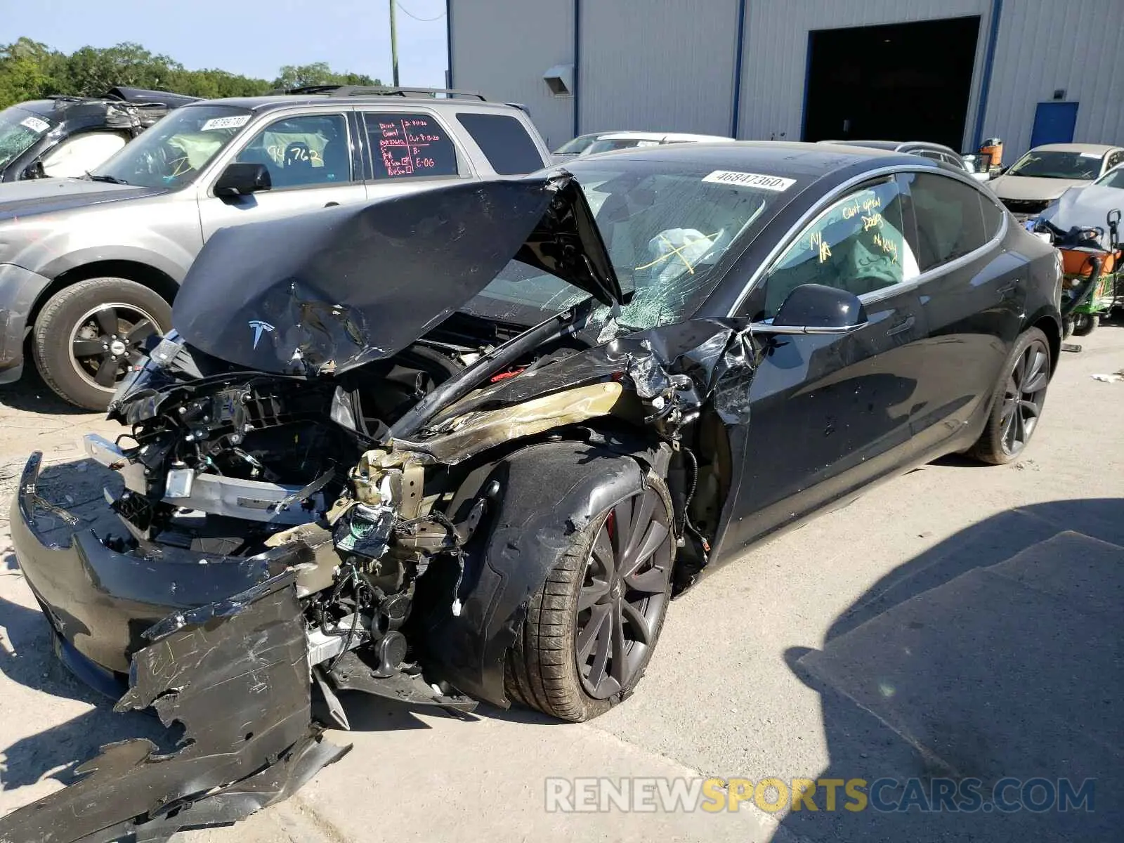 2 Photograph of a damaged car 5YJ3E1EC8LF603341 TESLA MODEL 3 2020