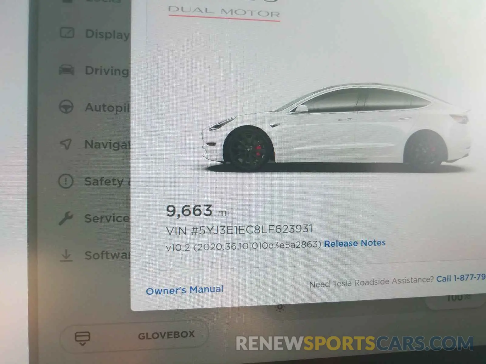 8 Photograph of a damaged car 5YJ3E1EC8LF623931 TESLA MODEL 3 2020