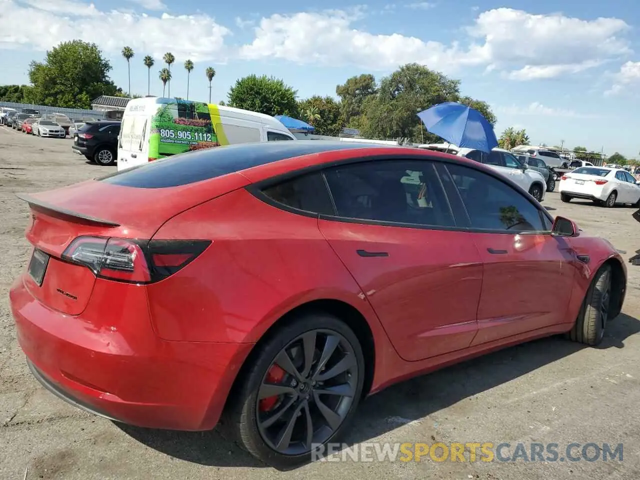 3 Photograph of a damaged car 5YJ3E1EC8LF641071 TESLA MODEL 3 2020