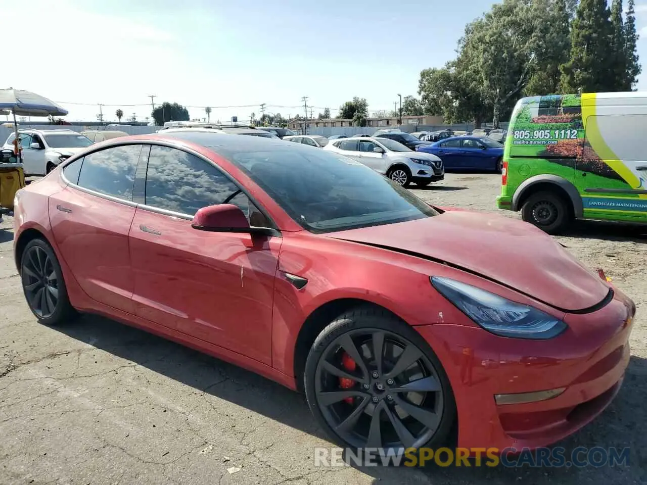 4 Photograph of a damaged car 5YJ3E1EC8LF641071 TESLA MODEL 3 2020